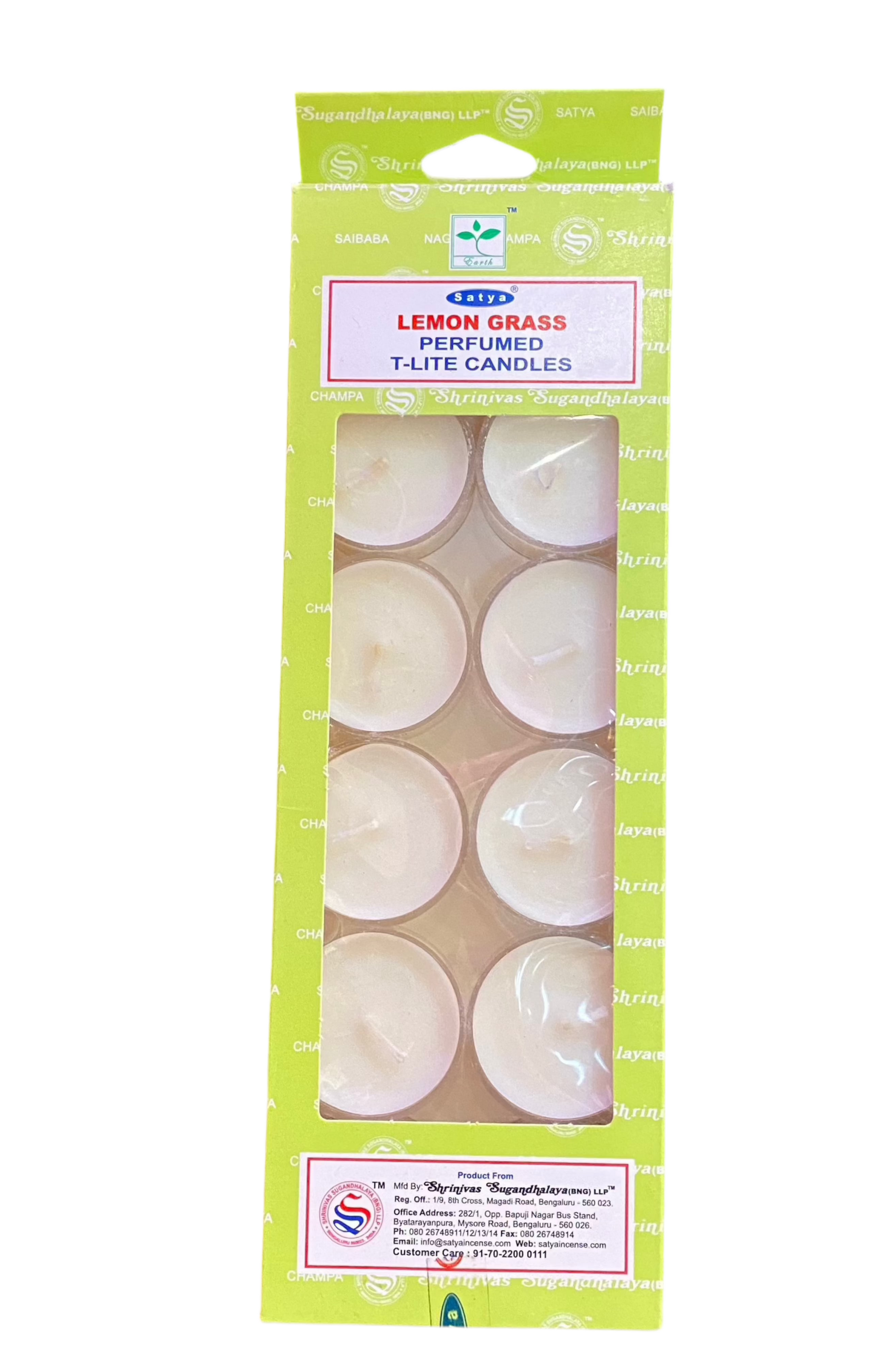 Satya Lemongrass Perfumed T Lite Candles