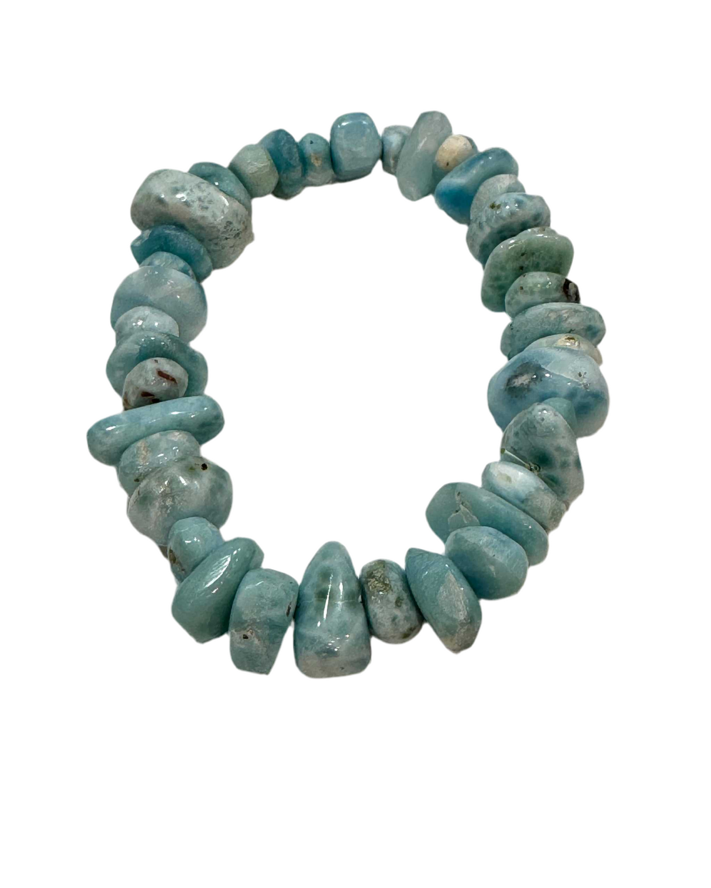 Larimar Tumbled Chips Bracelet