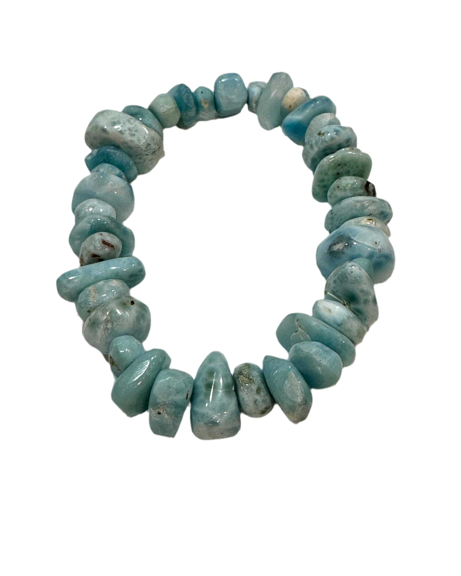 Larimar Tumbled Chips Bracelet