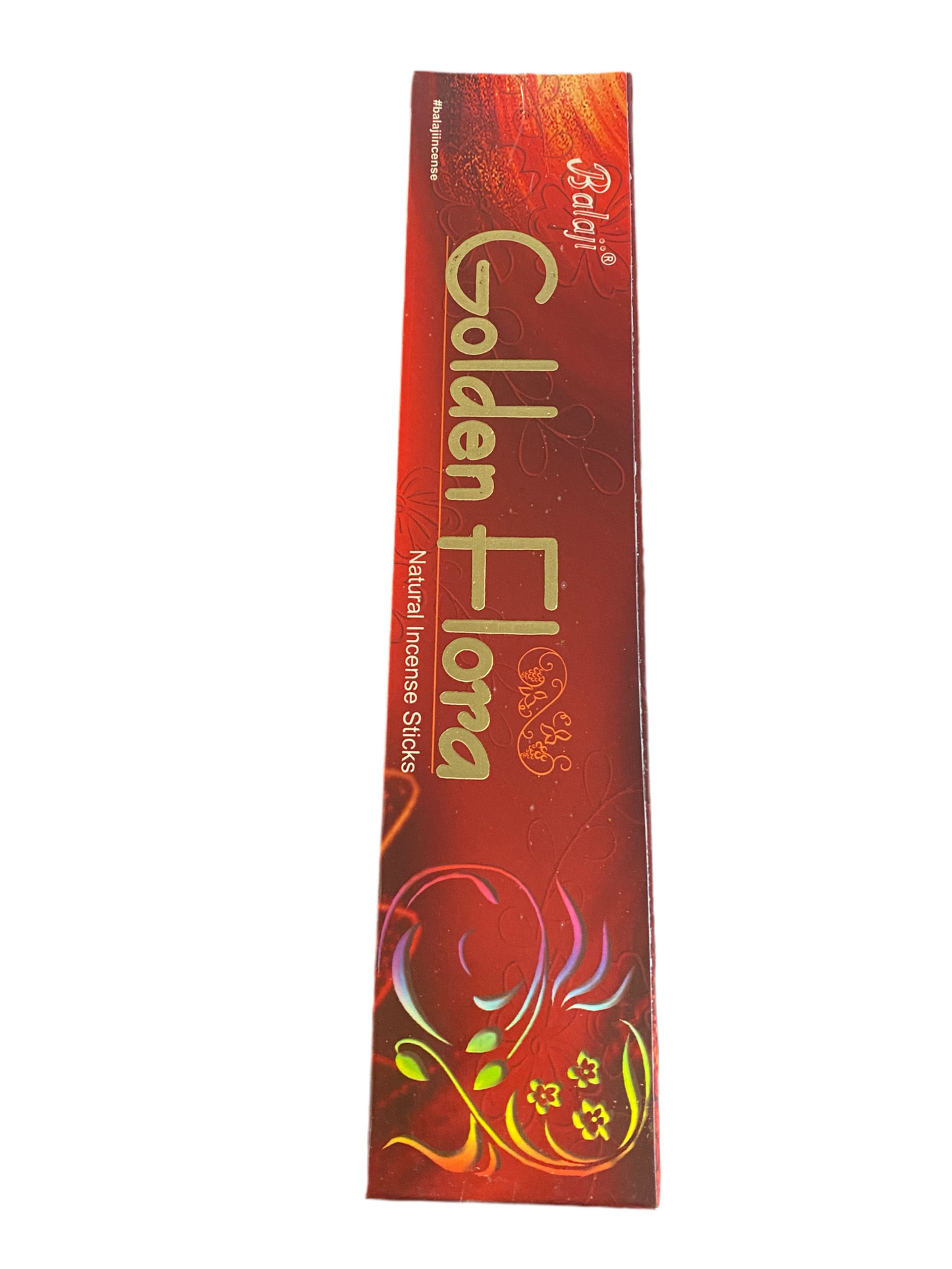 Balaji Golden Flora Incense Sticks package with luxurious floral aroma branding.
