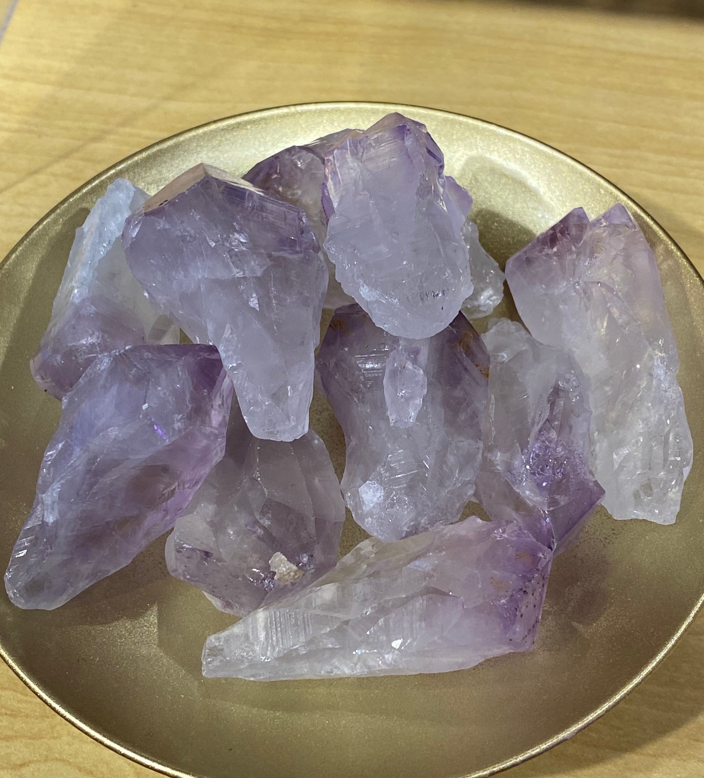 Amethyst Light Natural Rough Large Points Tumbled Stone 1pc - healing lotus