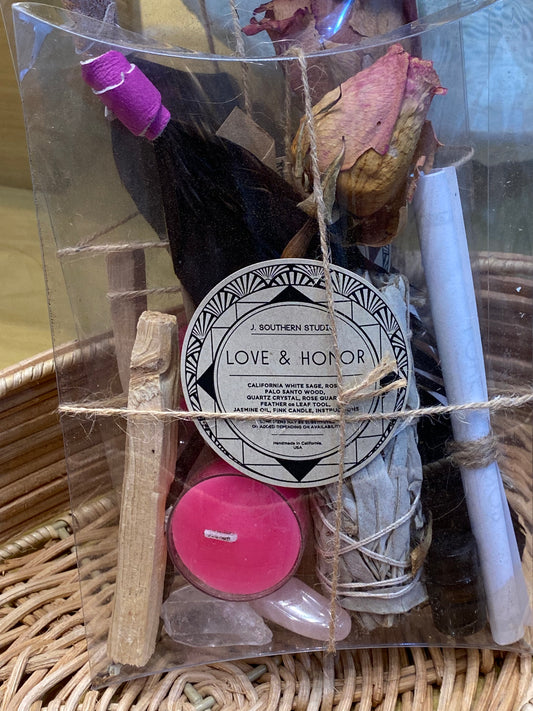 Love & Honor Ritual Kit with Crystals and Candle