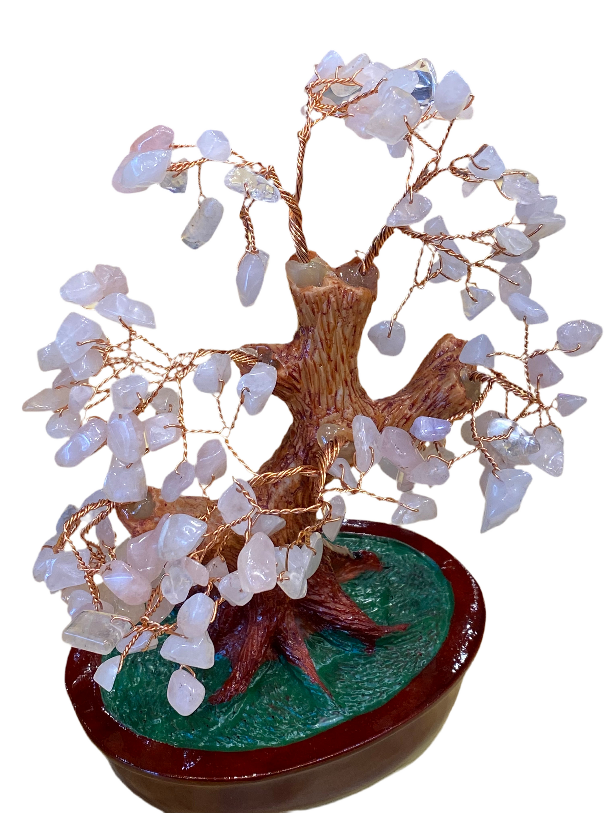Feng Shui Bonsai Gemstone Rose Quartz Tree