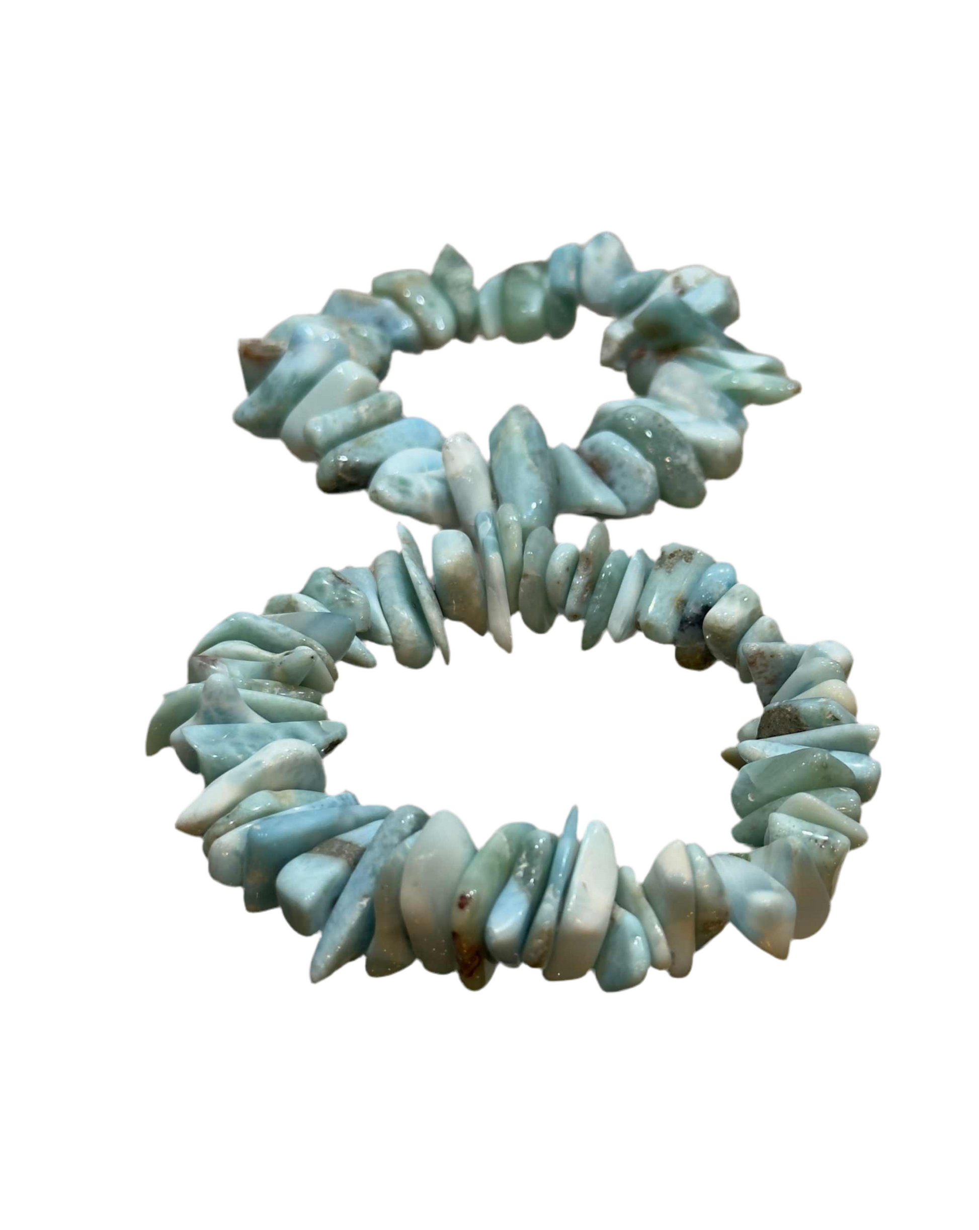 Larimar Tumbled Chips Bracelet