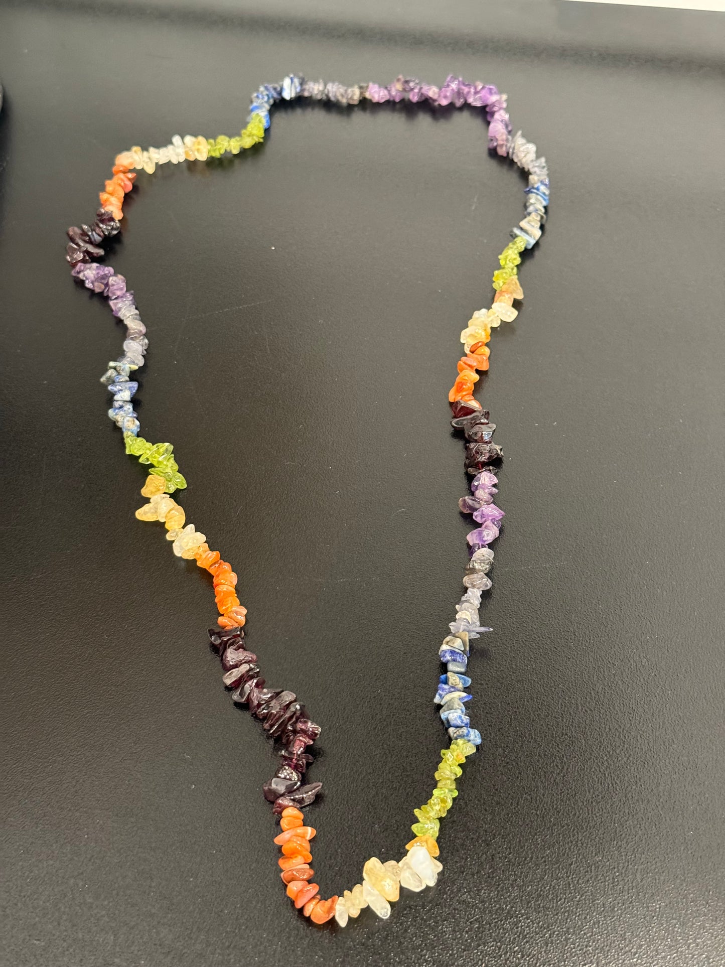 Chakra Gemstone Chip Necklace 1pc