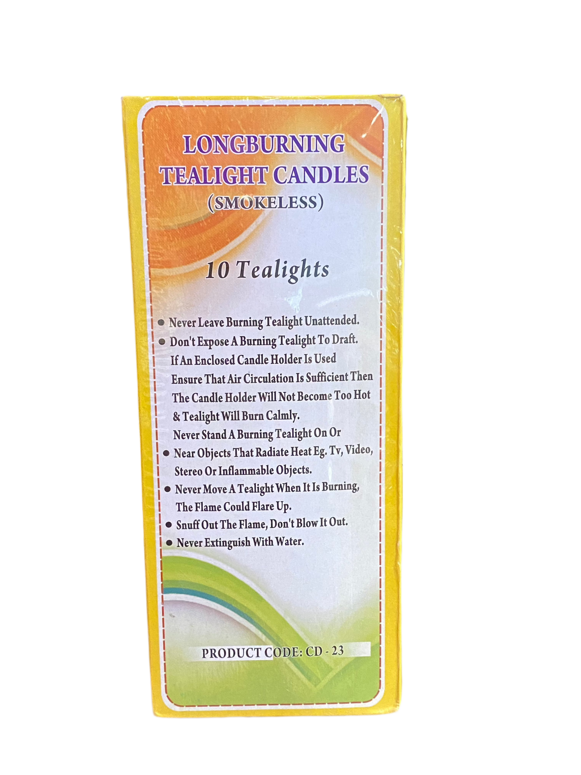 Longburning Tealight 10 Candles Smokeless
