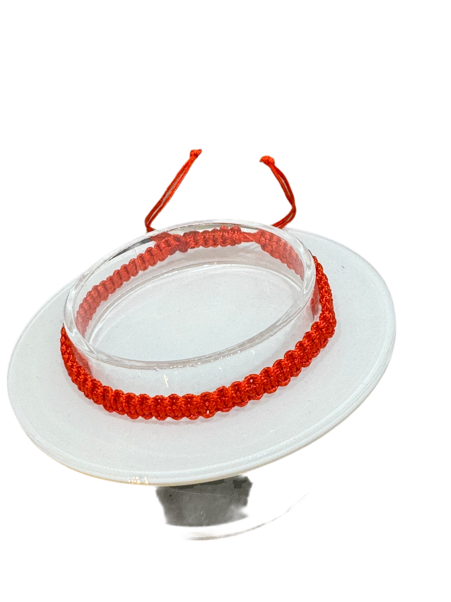 Red String Pull Tie Bracelet Plain