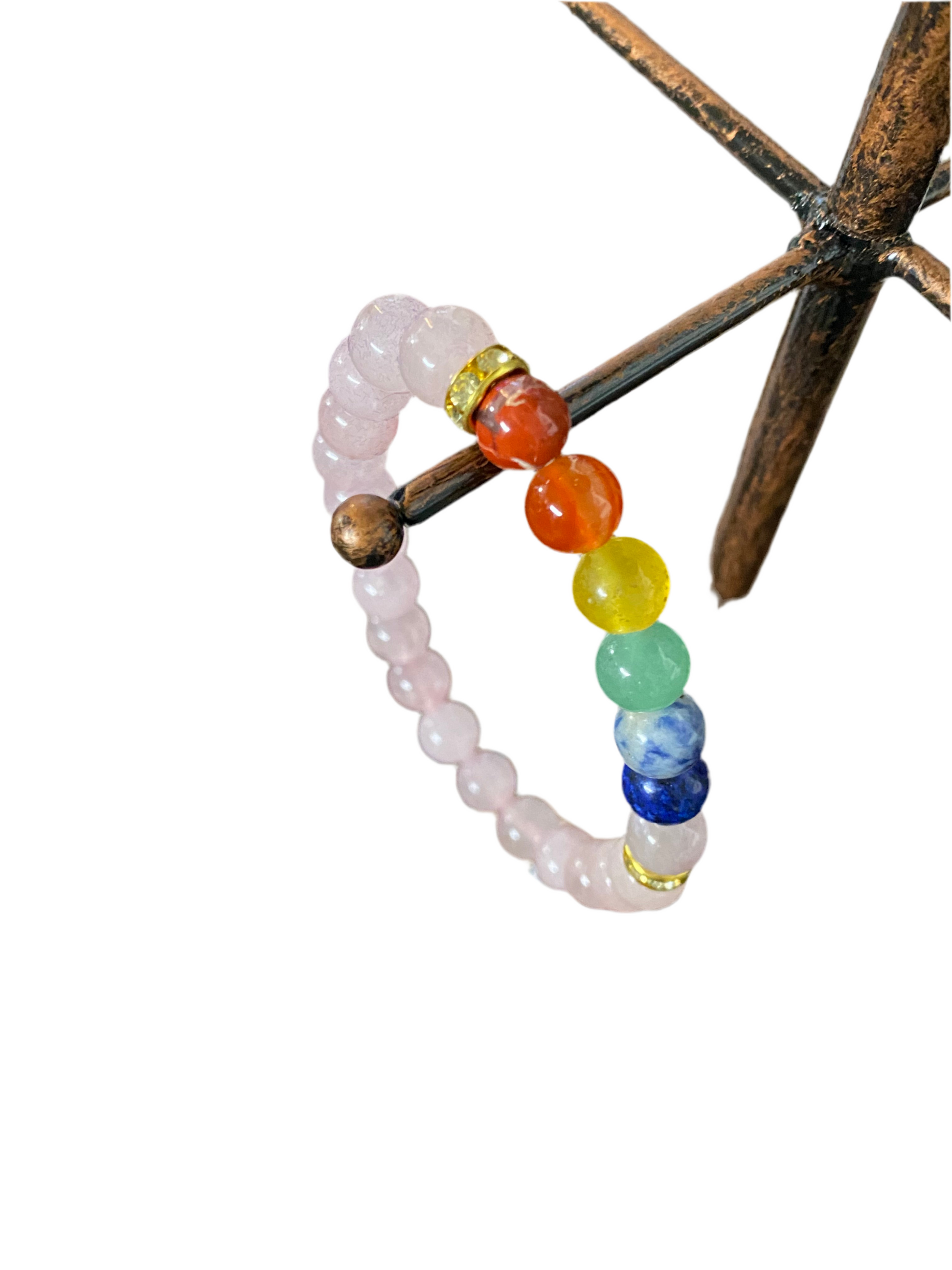 Rose Quartz Chakra Gemstone Bracelet