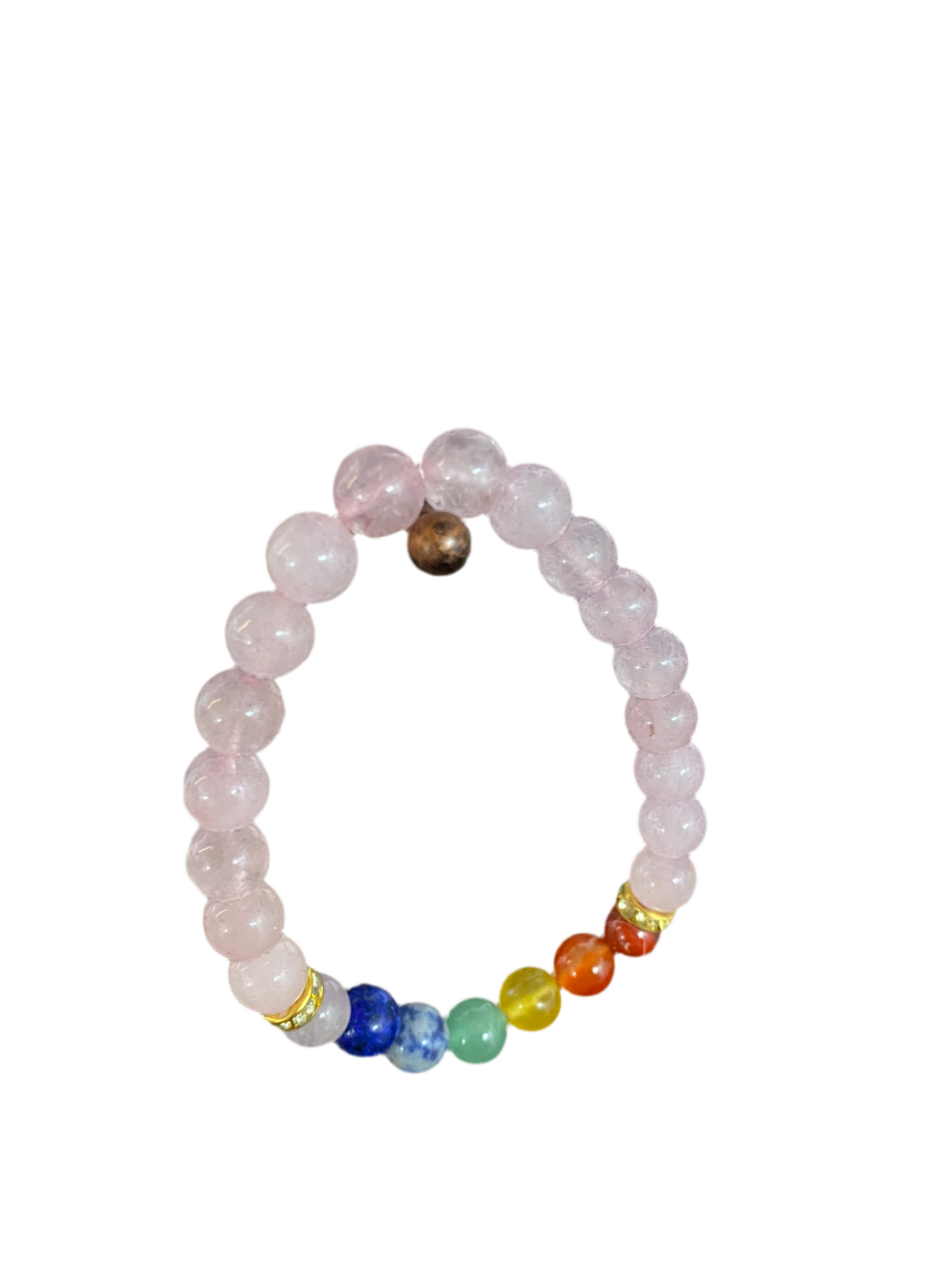 Rose Quartz Chakra Gemstone Bracelet
