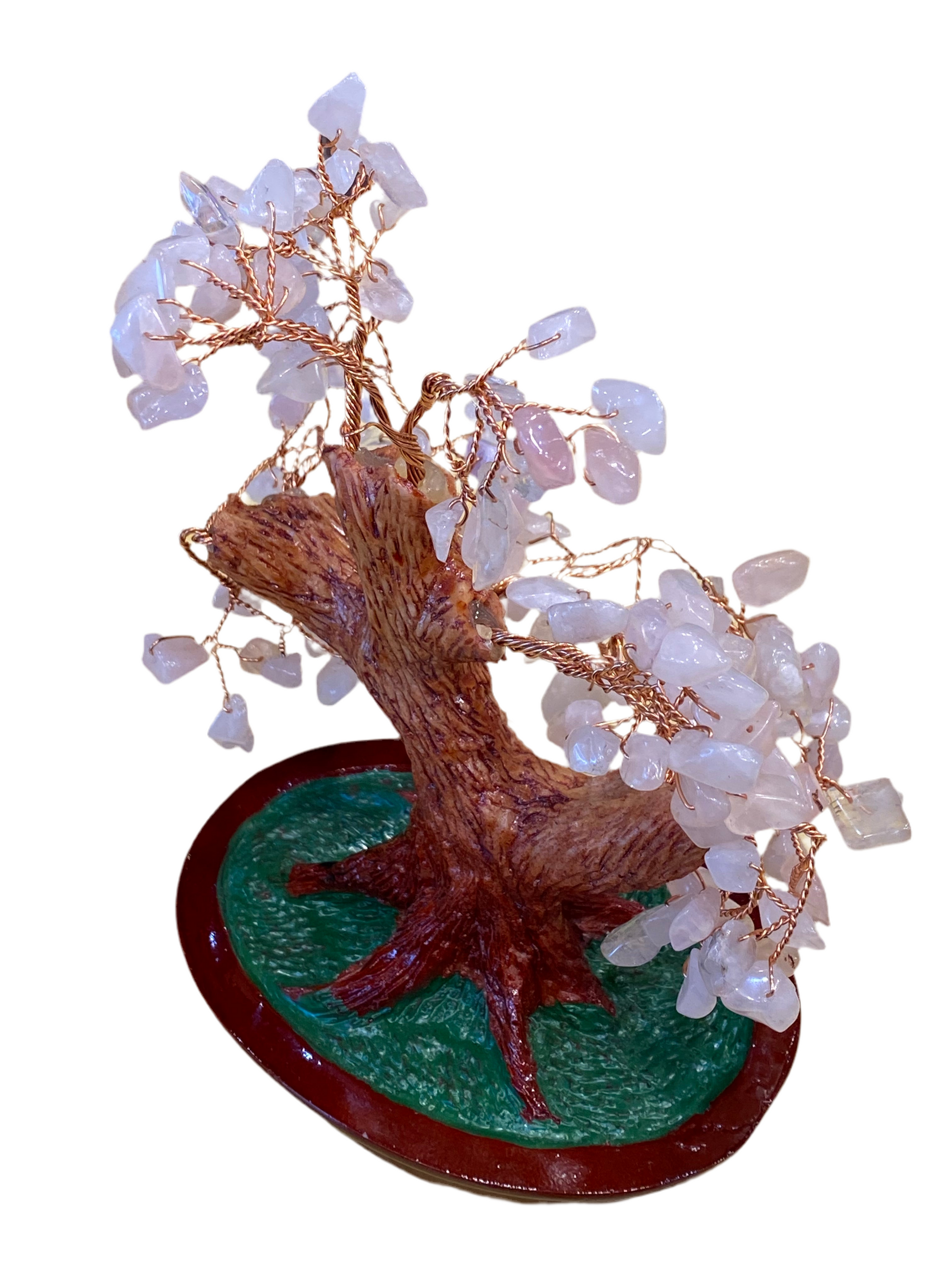 Feng Shui Bonsai Gemstone Rose Quartz Tree