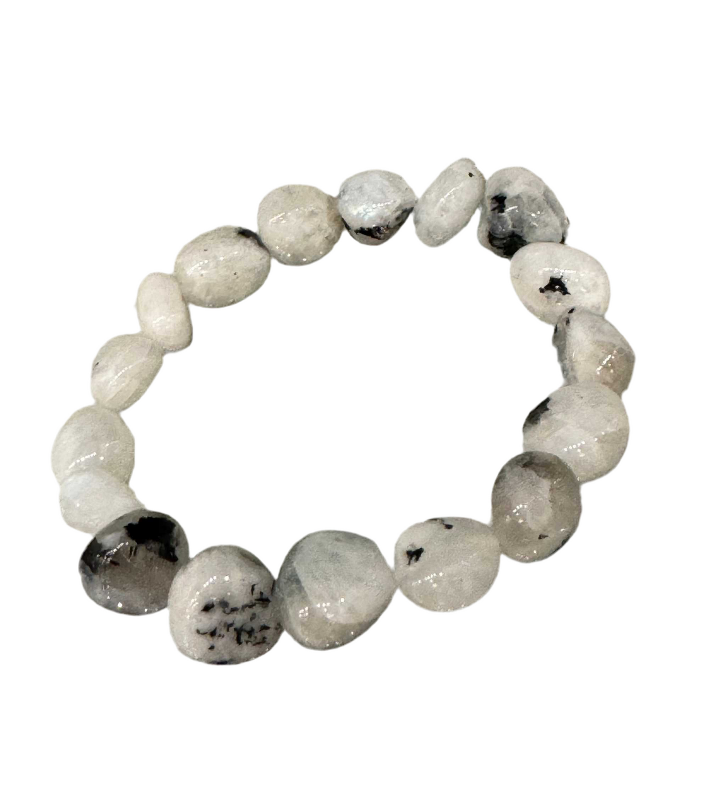 Rainbow Moonstone Tumbled Bracelet