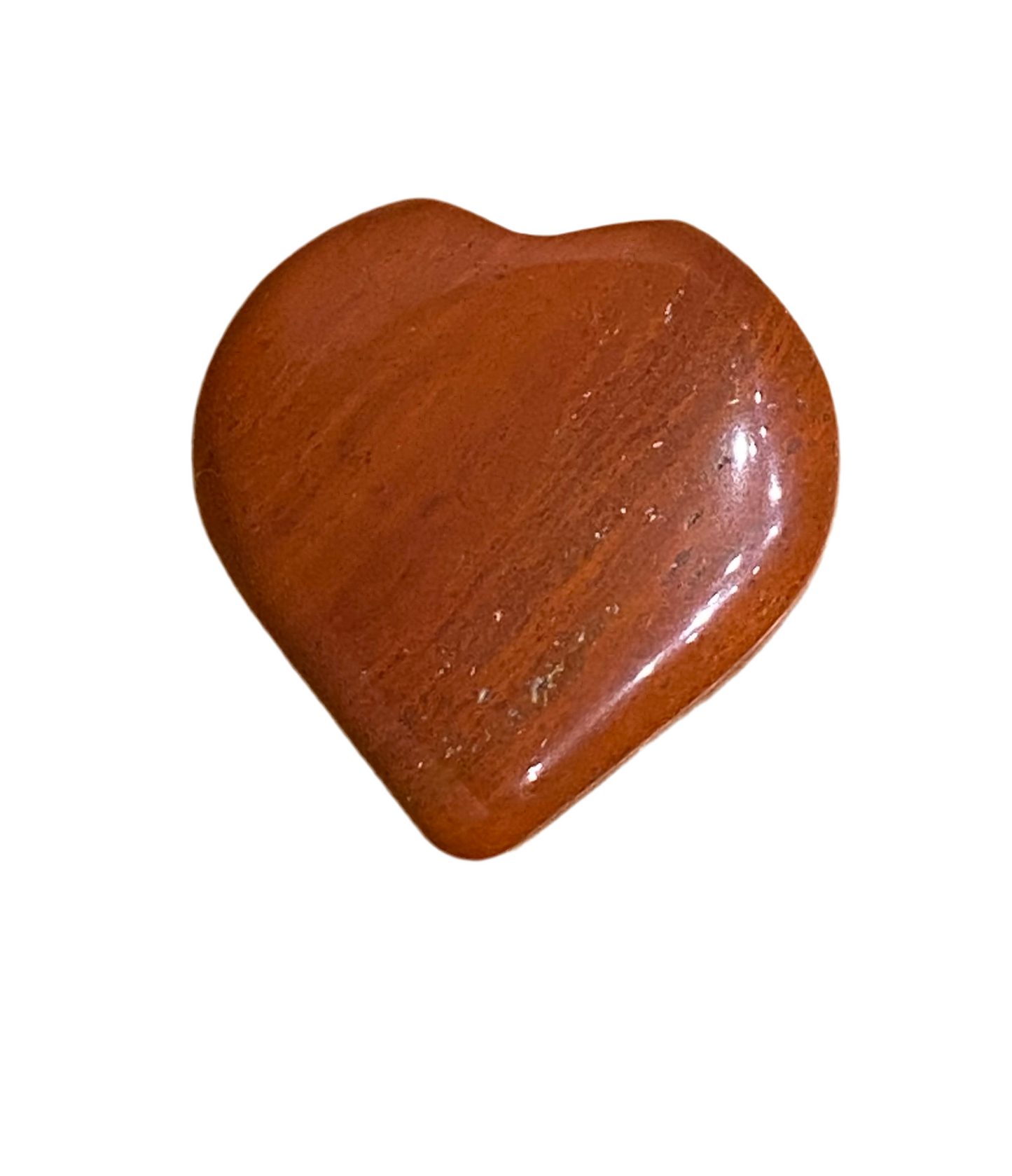Red Jasper Heart Tumbled Hand Carved Polished Flat 1 Each