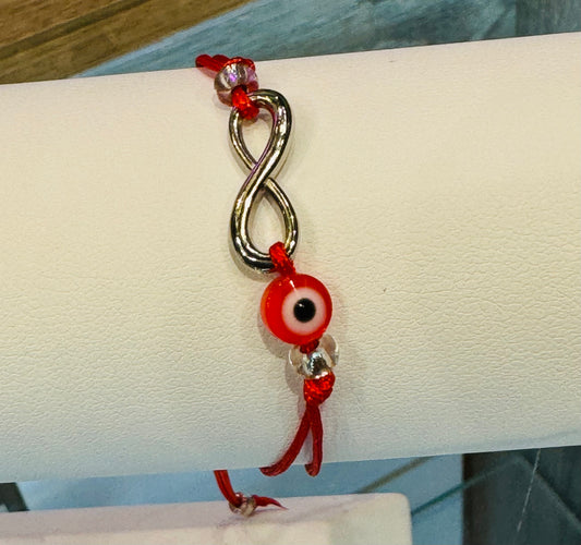 Red String Bracelet Infinity Red Evil Eye Bead