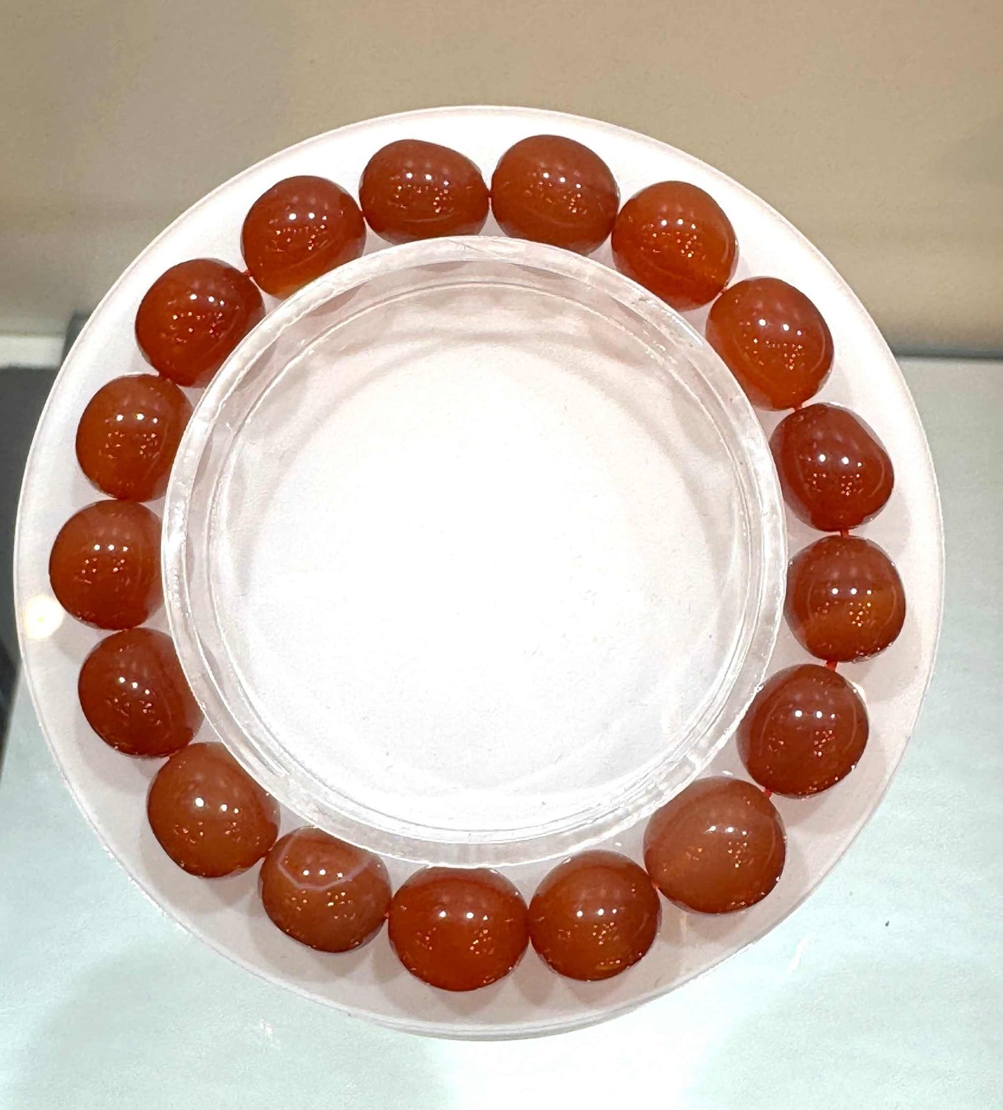 Fire Agate Gemstone Bracelet 8mm