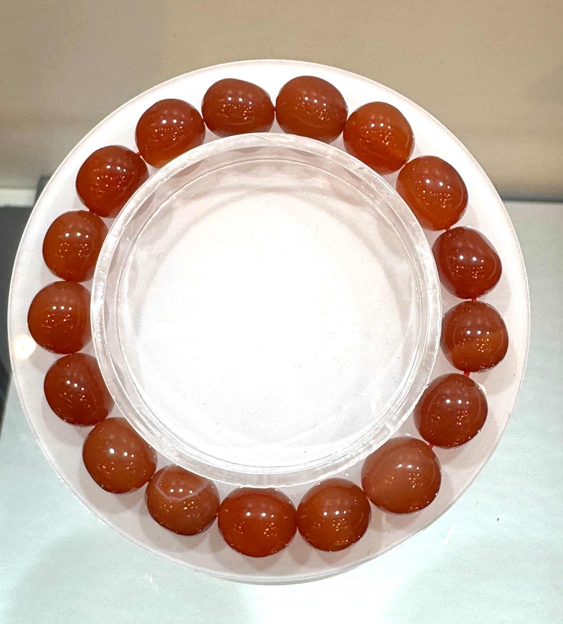 Fire Agate Gemstone Bracelet 8mm