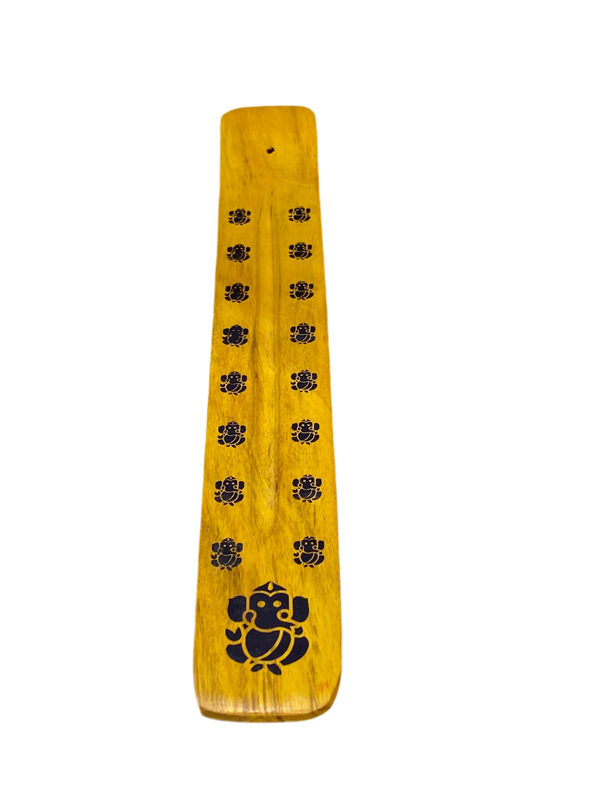 Wooden Incense Stick Holder Ganesha Yellow