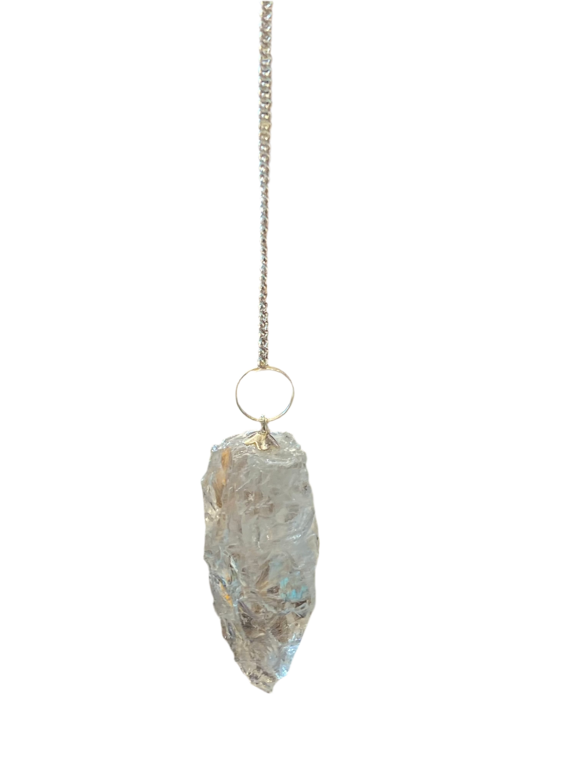 Natural Clear Quartz Pendulum for spiritual guidance and energy balancing.