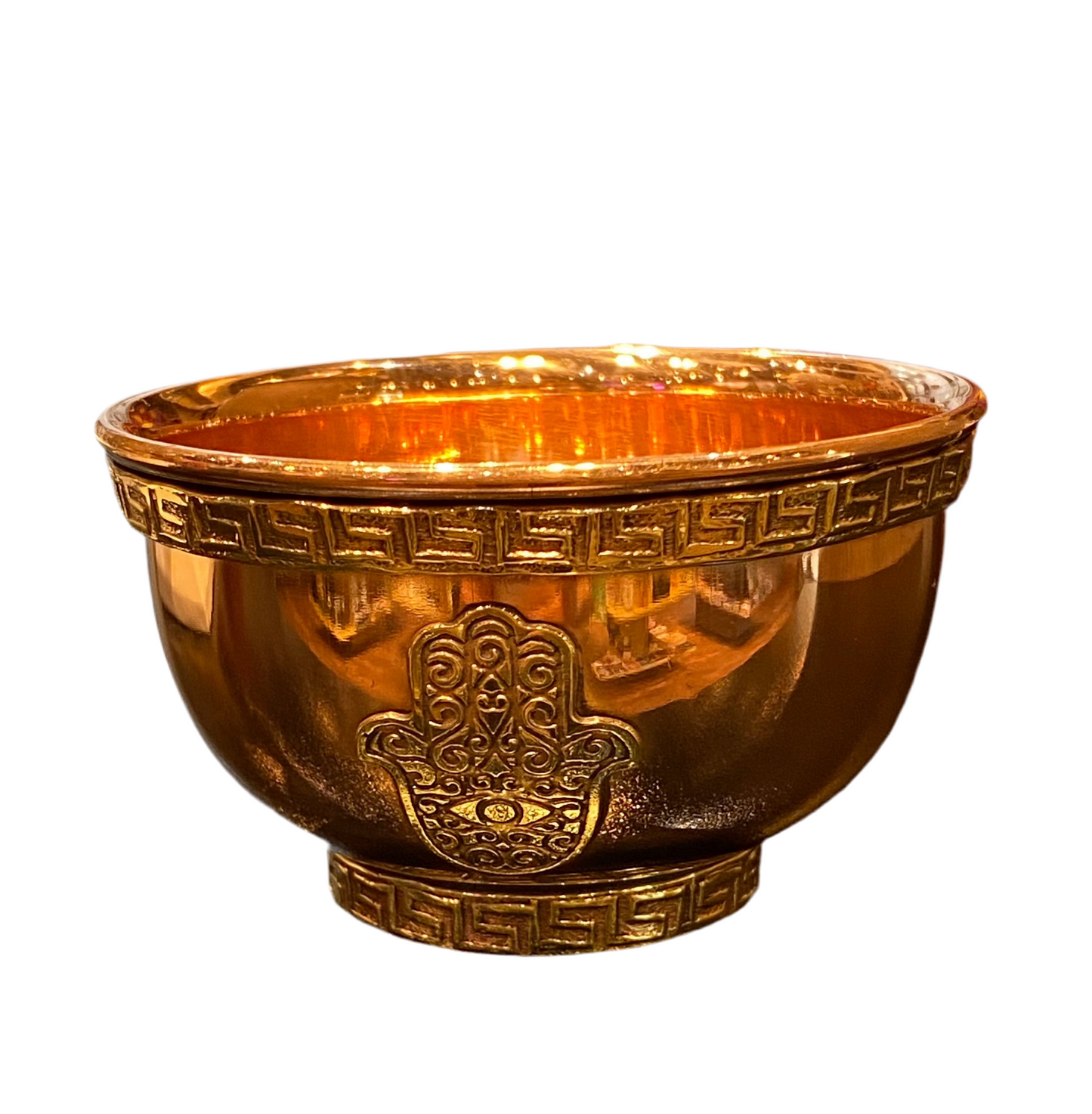 Copper Offering Bowl Hamsa