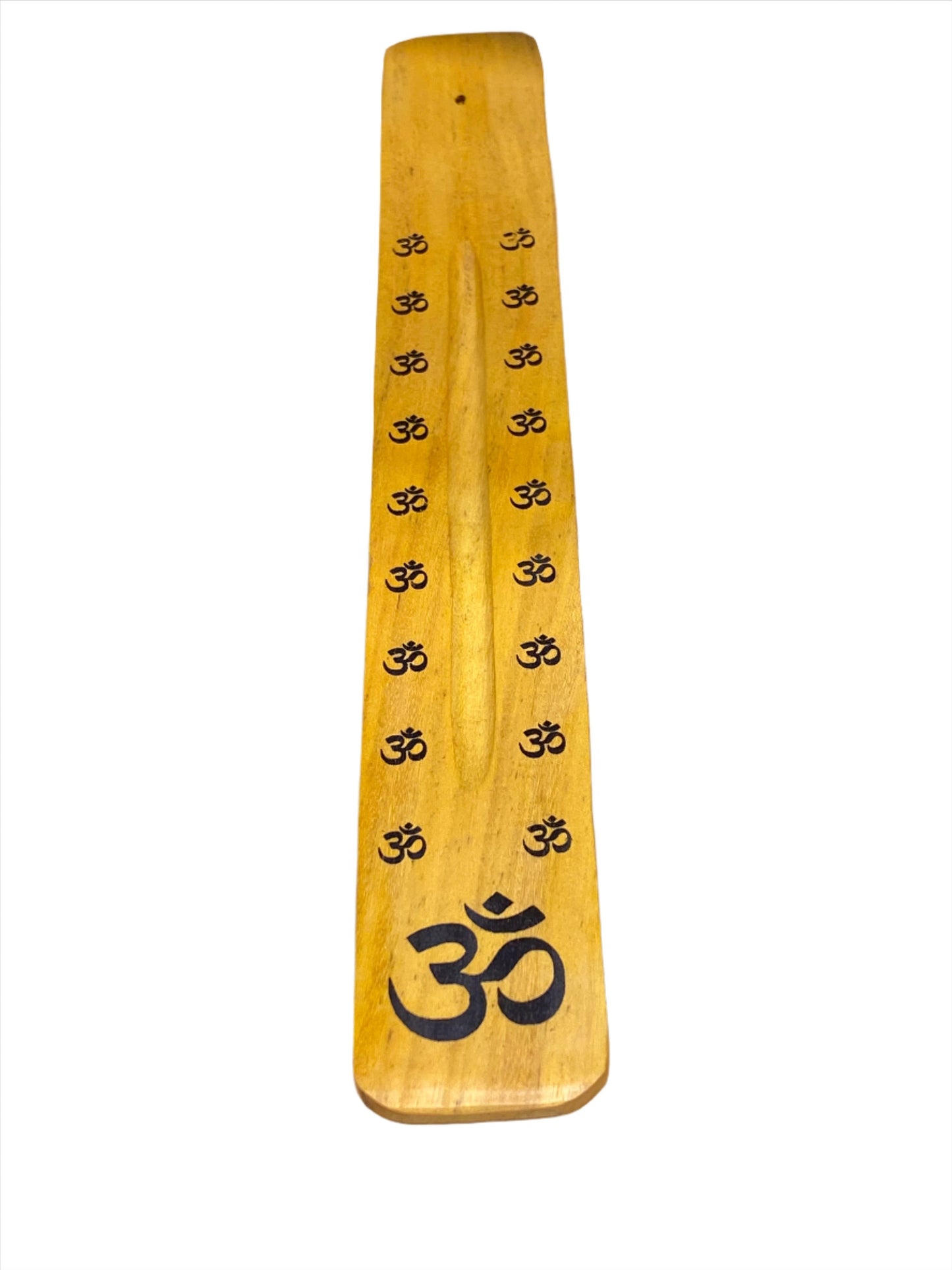 Wooden Incense Stick Holder Om Yellow