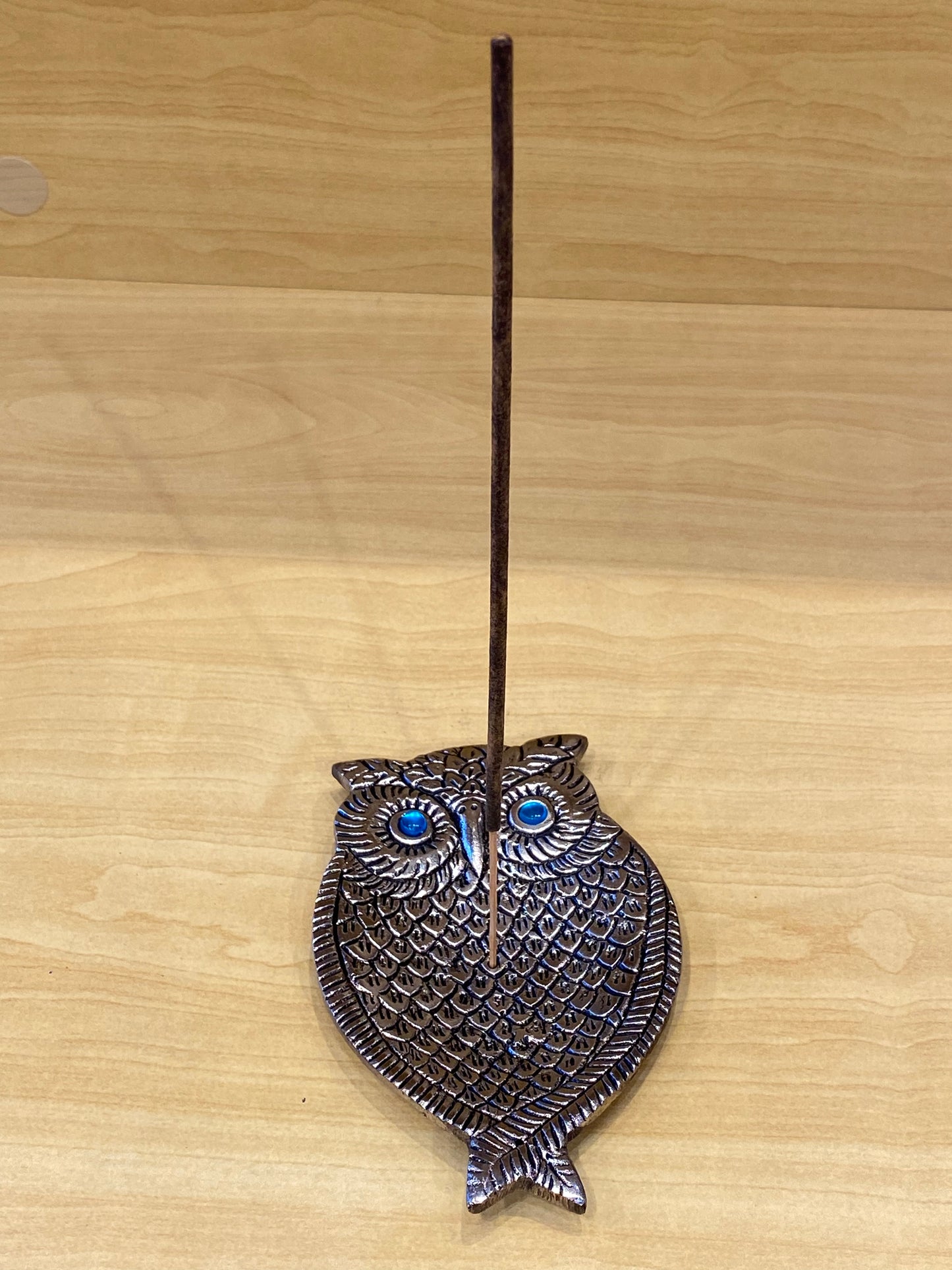 Silver Owl Aluminum Incense Burner