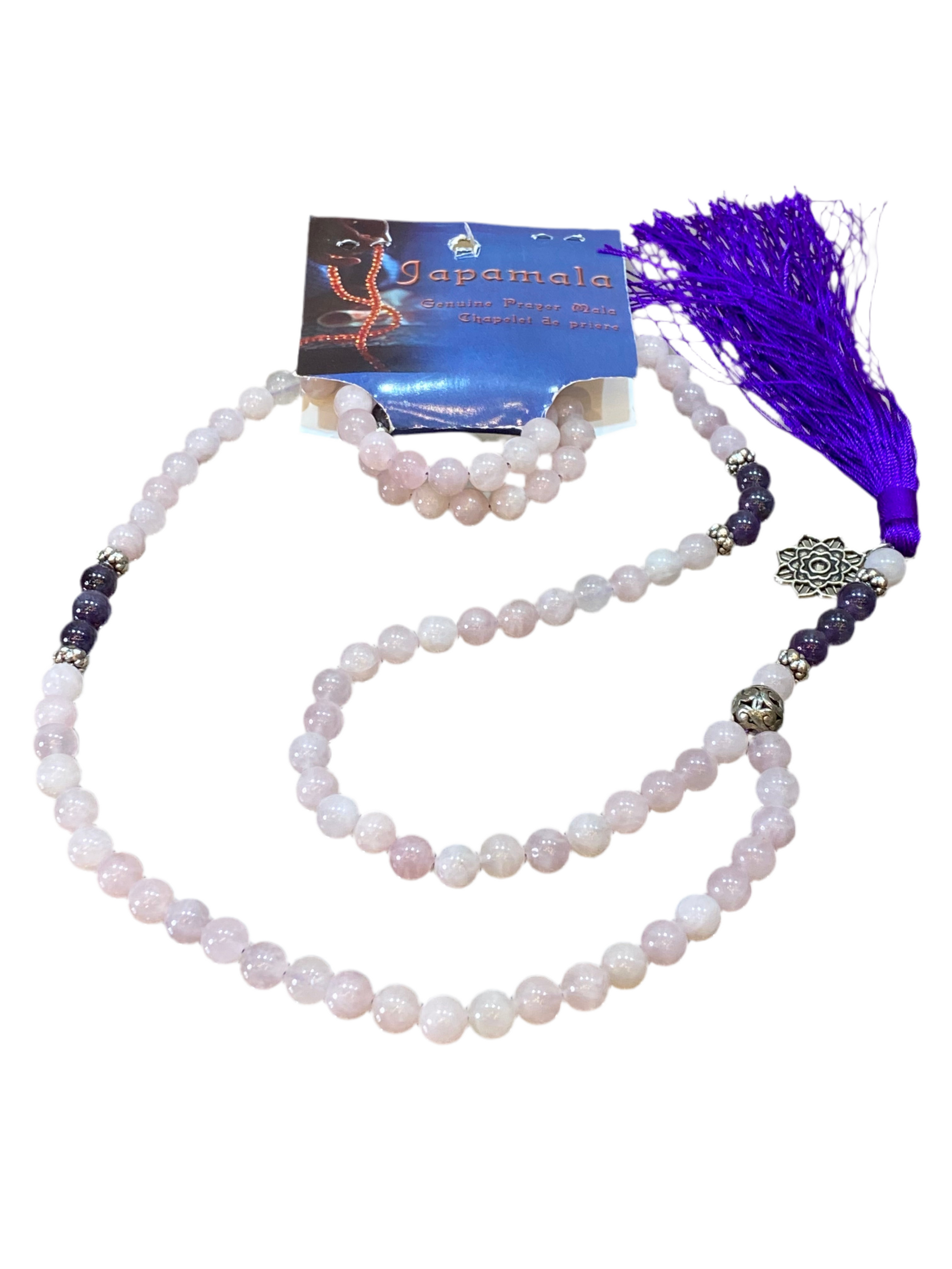 Rose Quartz and Amethyst Prayer Mala