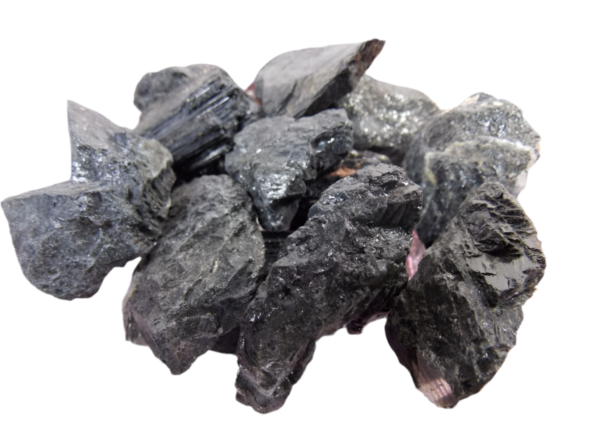 Black Tourmaline Rough nugget, perfect for protection and grounding.
