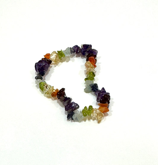 Chakra Chip Gemstone Bracelet