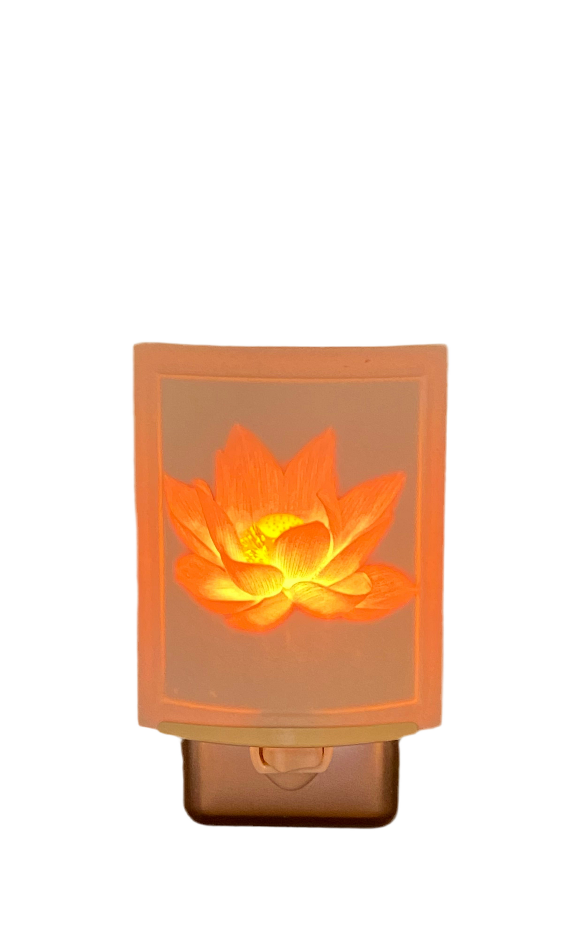 Painted Lotus Lithophane Night Light