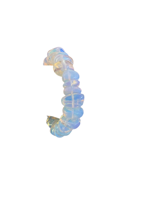 Opalite Tumbled Bead Bracelet with luminous glow enhancing psychic abilities.