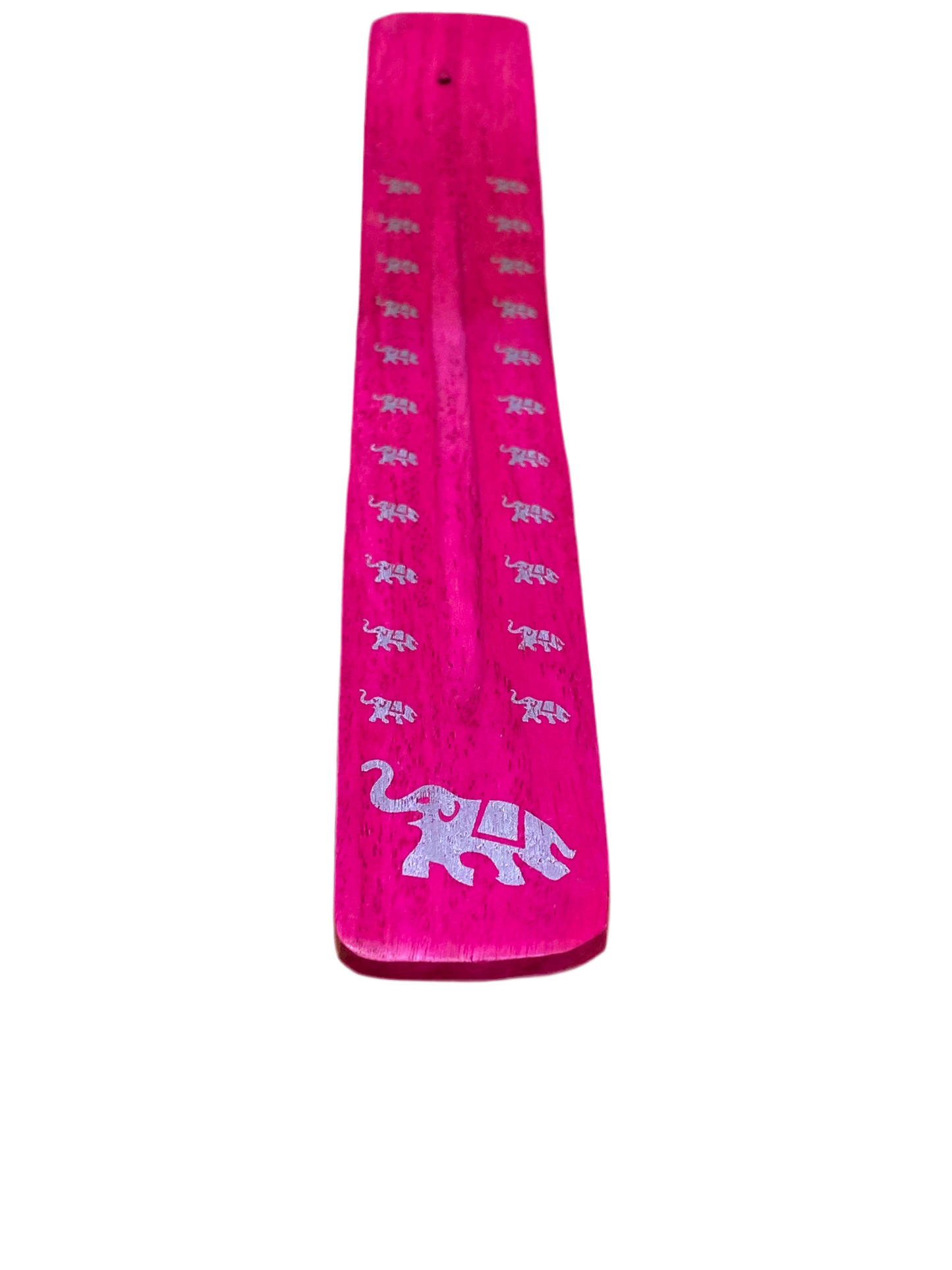 Wooden Incense Stick Holder Elephant Fuchsia