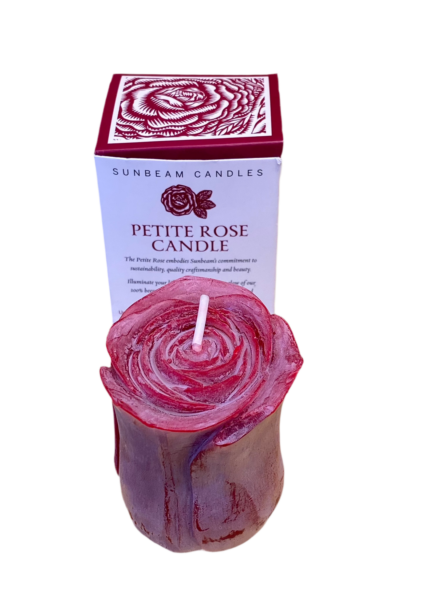 Sunbeam Beeswax Rose Petite Candle