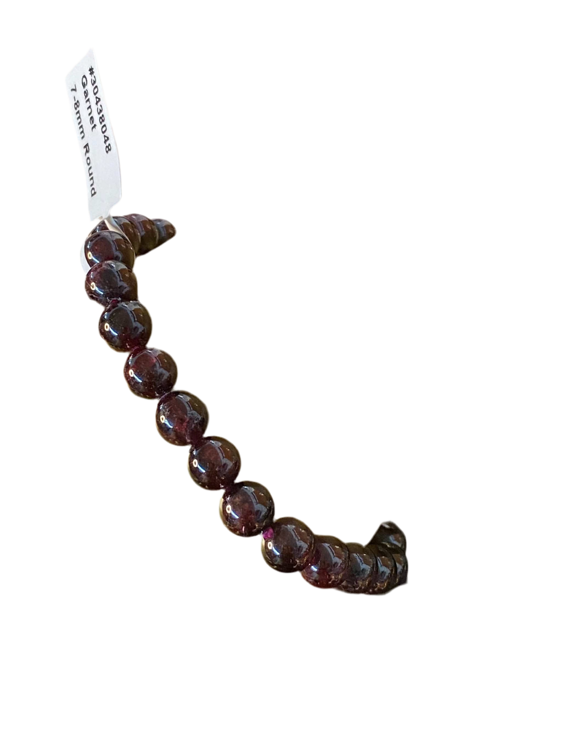 Garnet Round Beaded String Bracelet