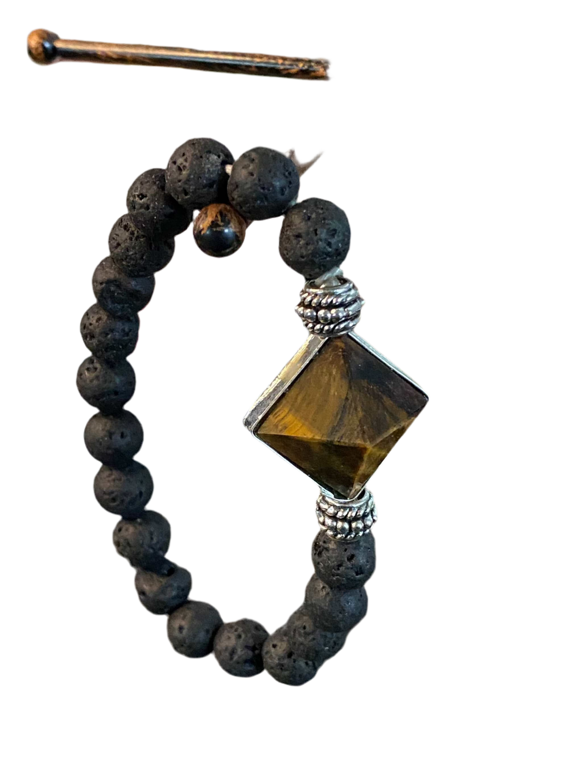 Lava Rock Gemstone Bracelet