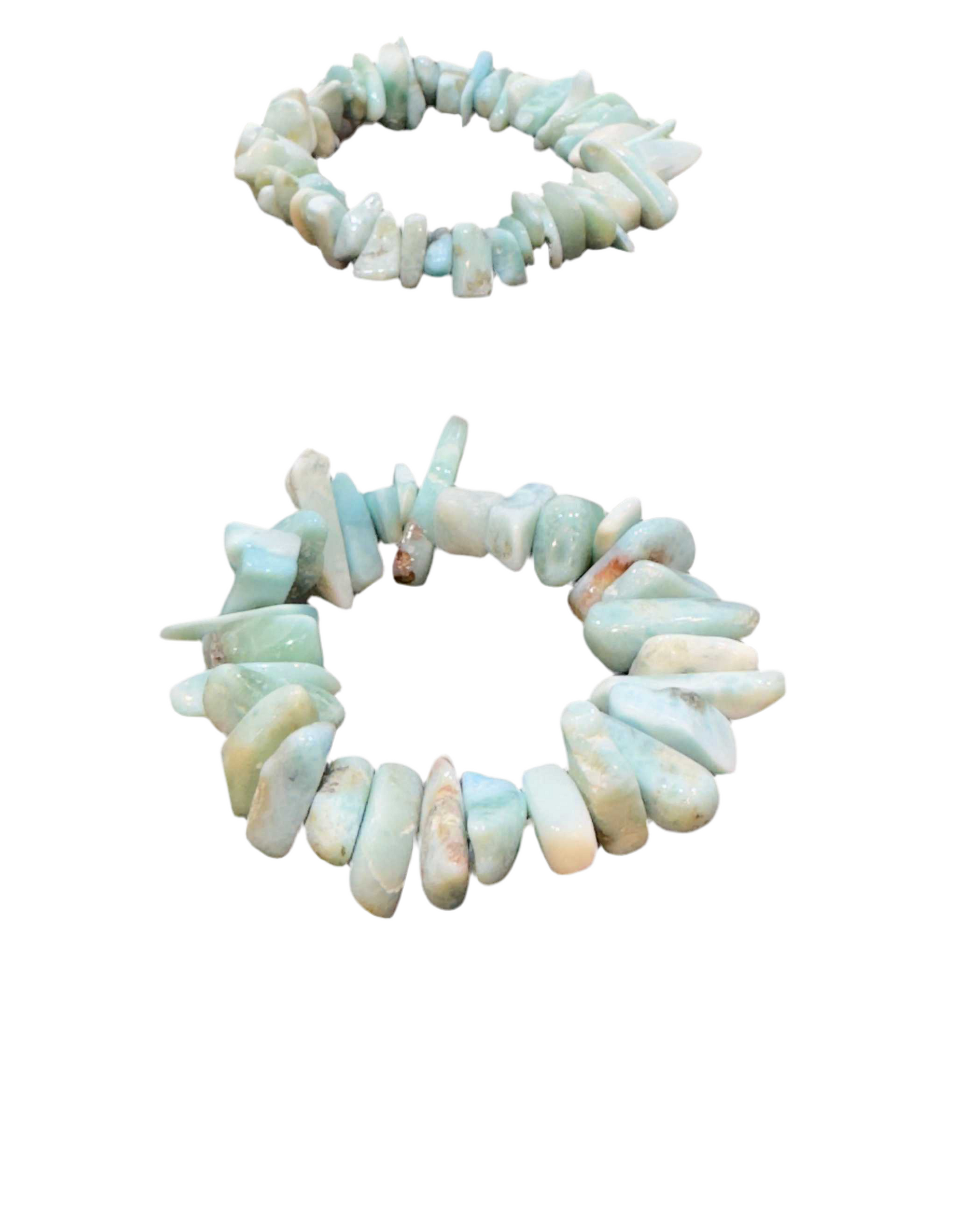 Larimar Tumbled Chips Bracelet