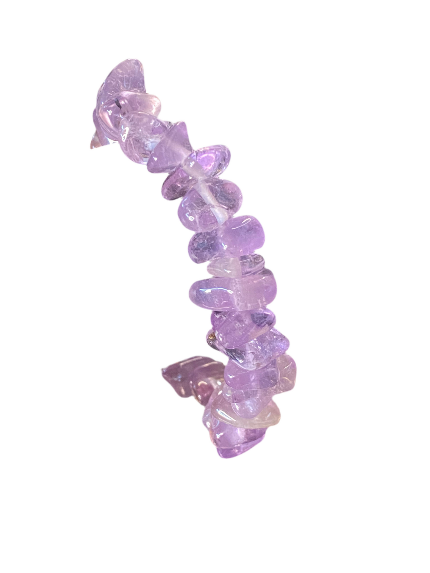 Amethyst Chip Tumbled String Bracelet
