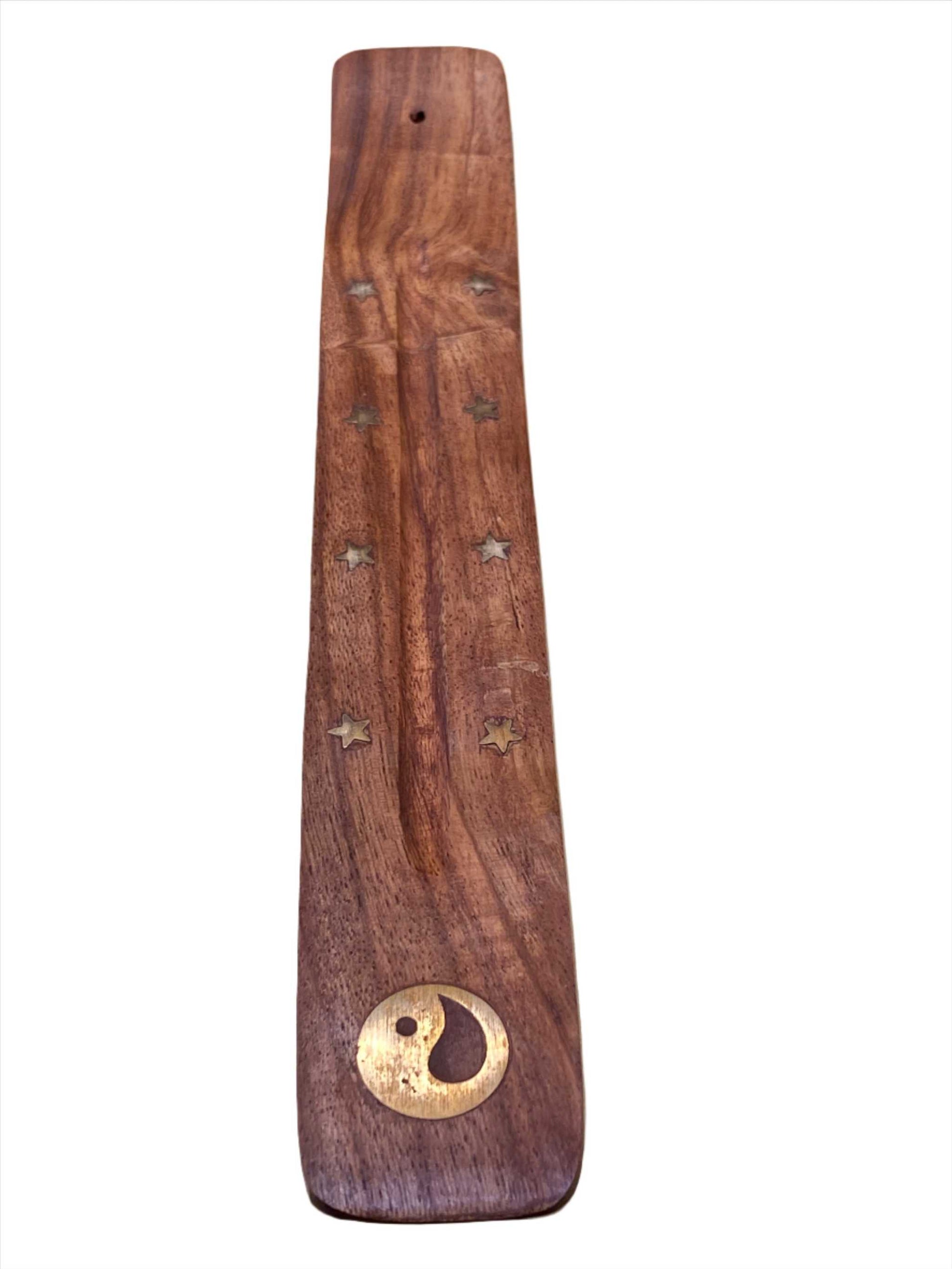 Wooden Ash Catcher Incense Holder Yin Yang