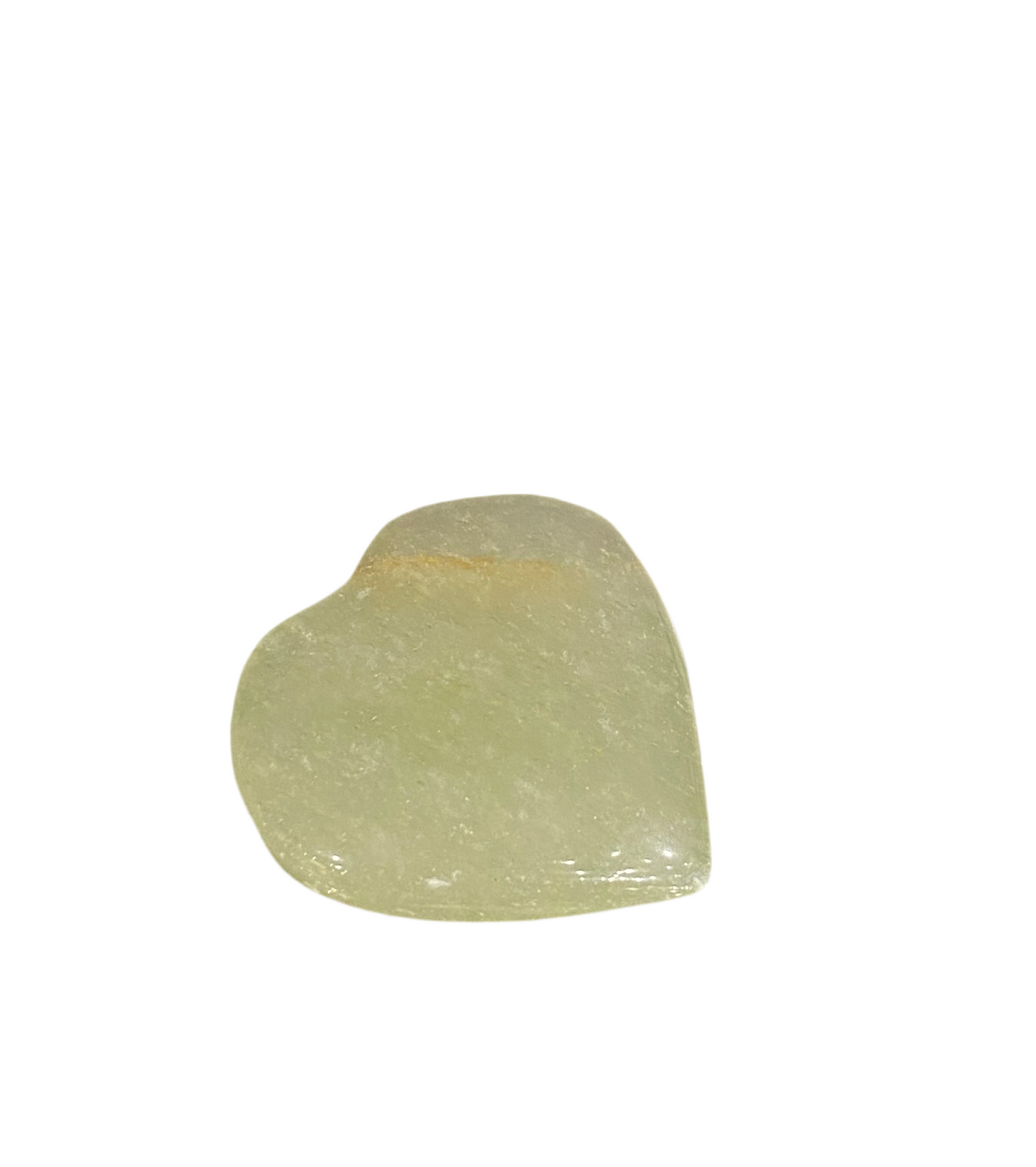 Calcite Green Heart Hand Carved Polished Pocket Stone