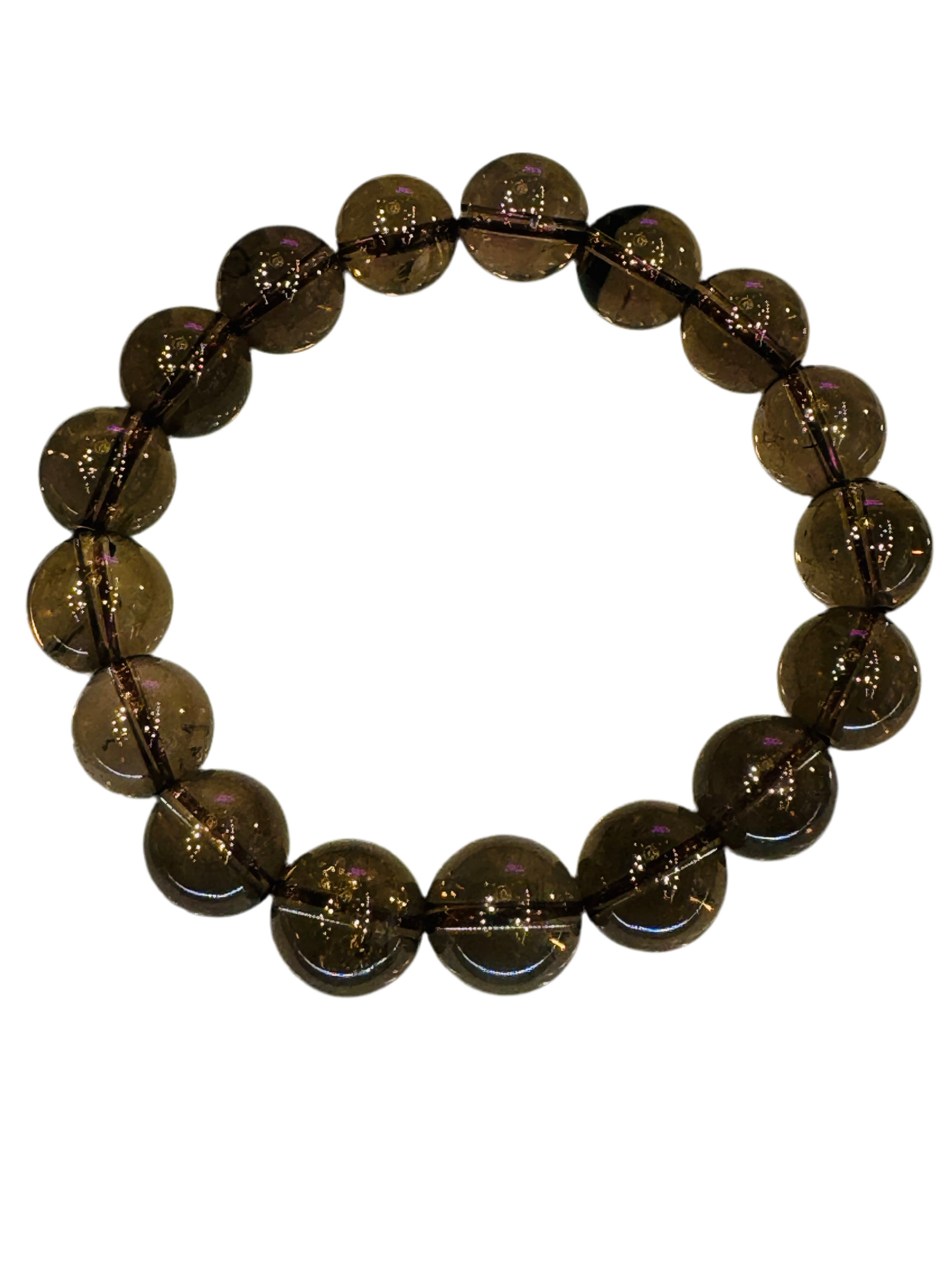 Smoky Quartz Gemstone Bracelet with 10mm beads, high quality and calming.