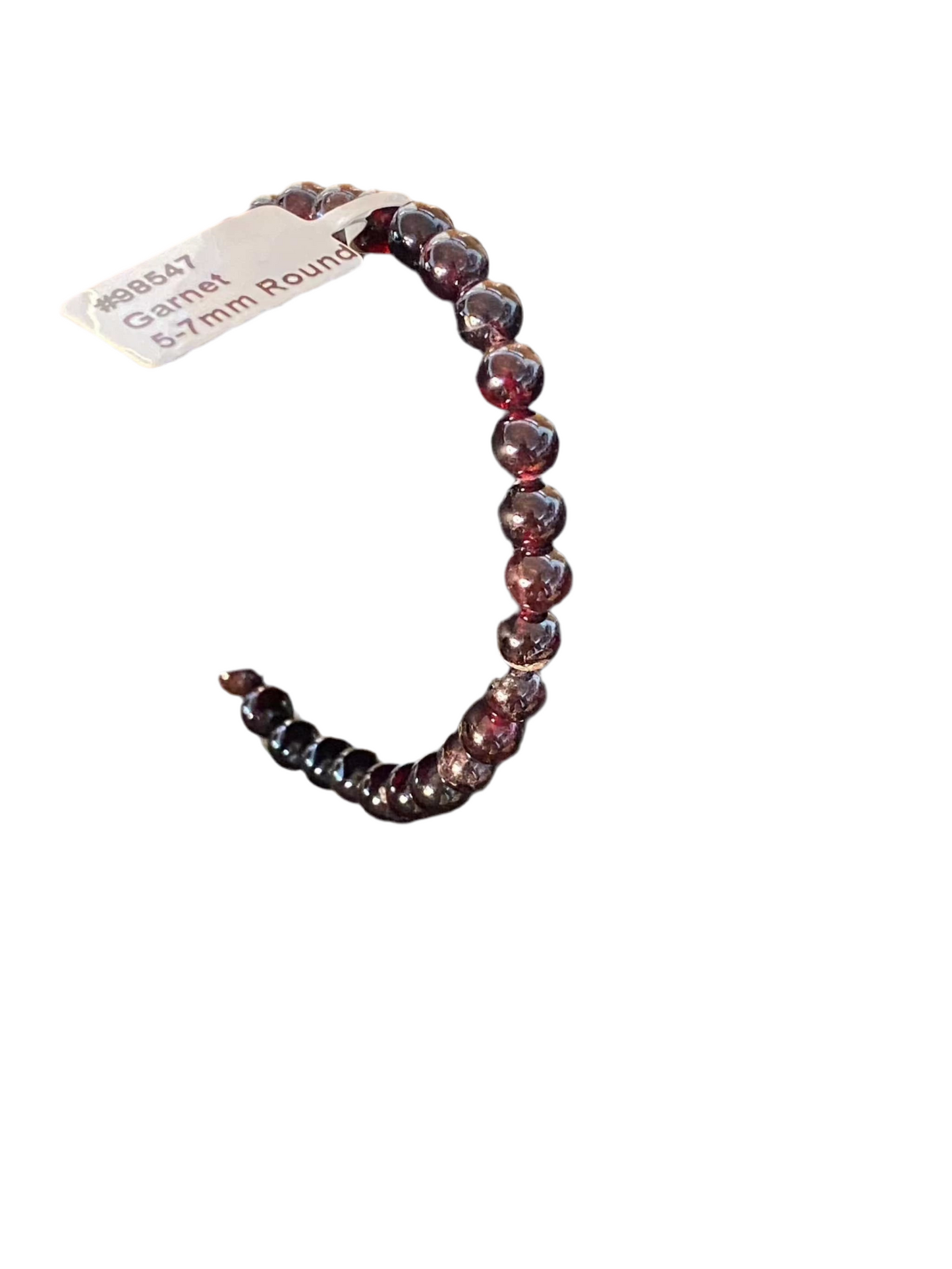 Garnet Beaded String Bracelet