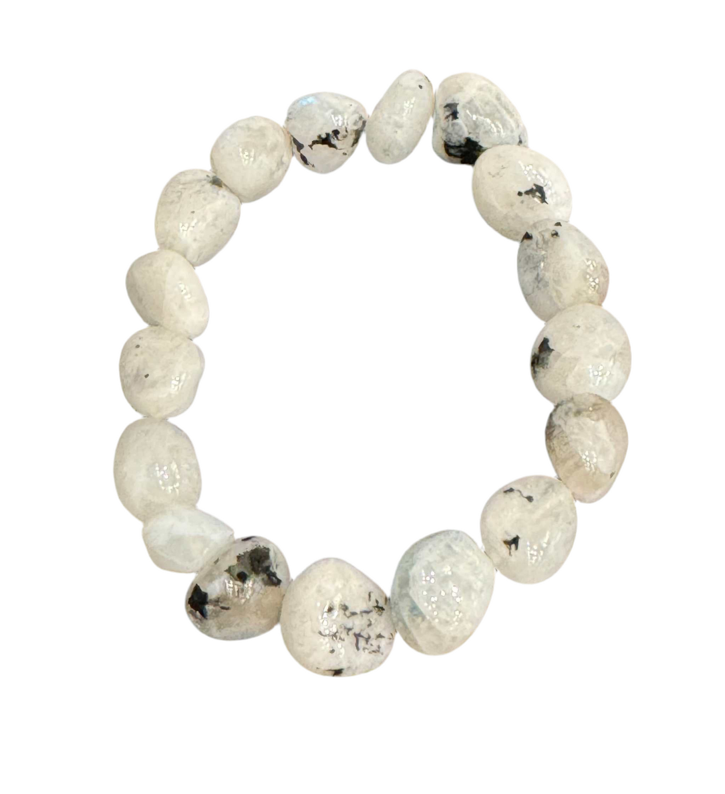 Rainbow Moonstone Tumbled Bracelet