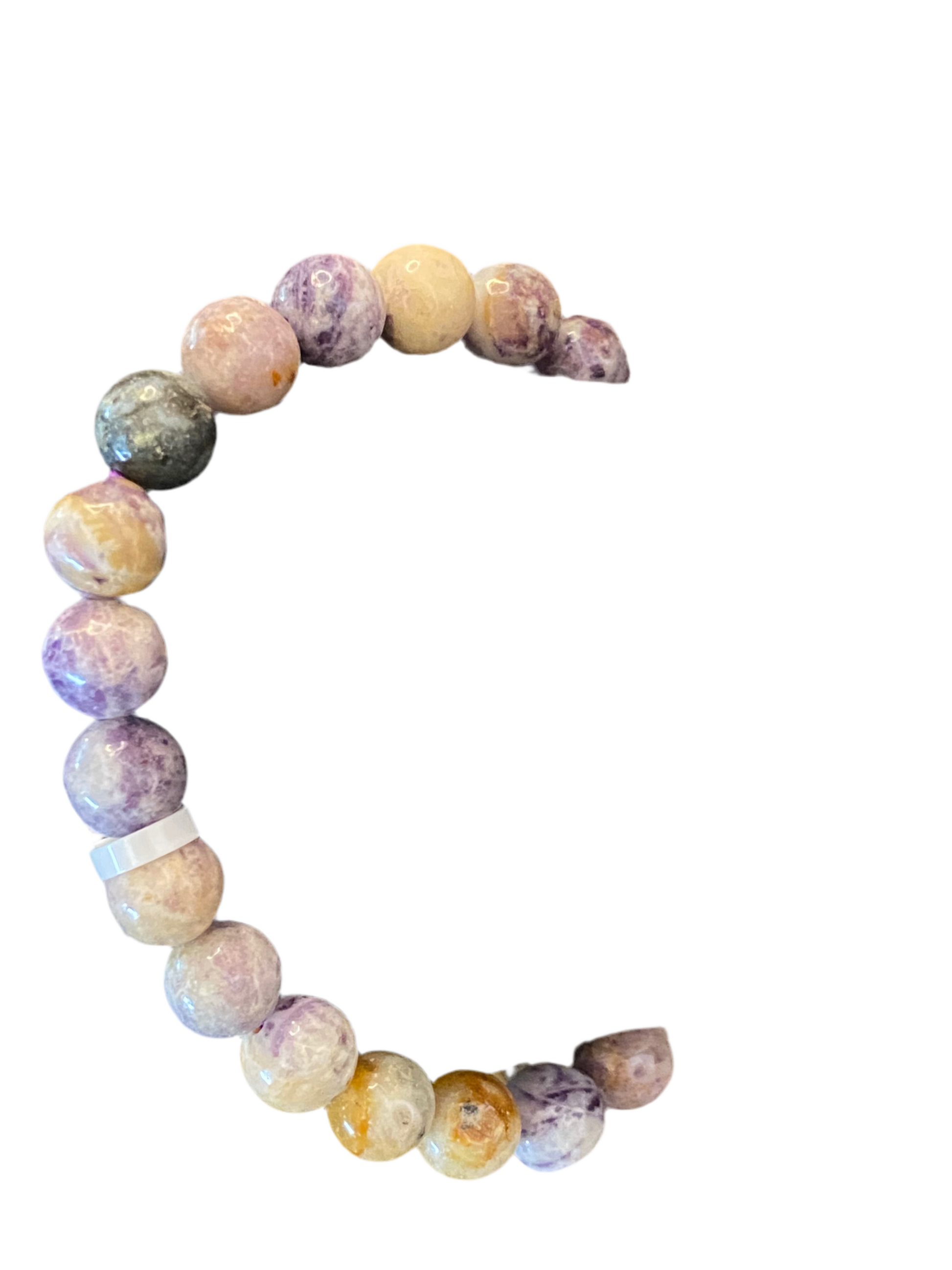 Charoite Flower Beaded String Bracelet