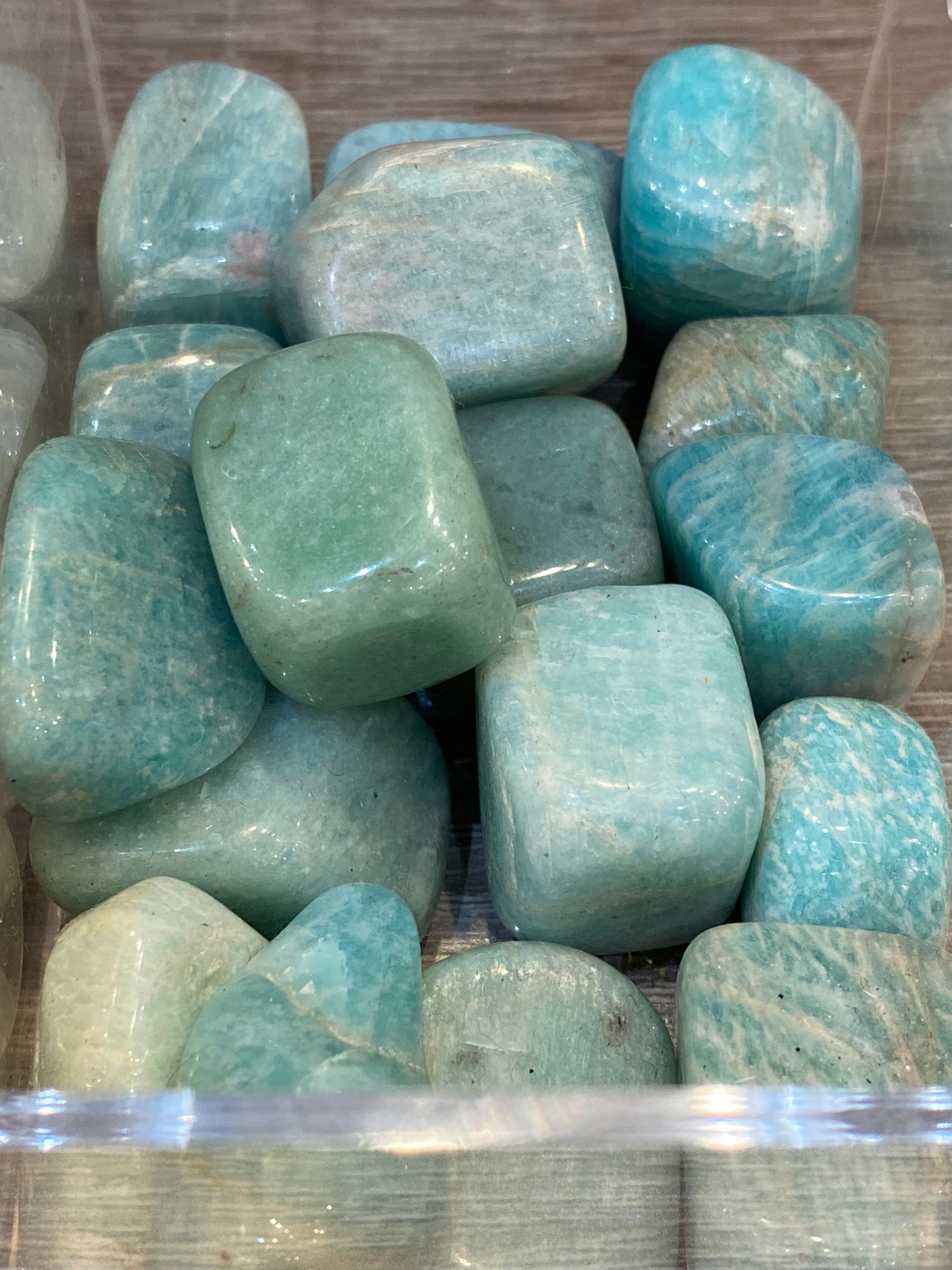 Amazonite Cube Polished Tumbled Stone 1pc