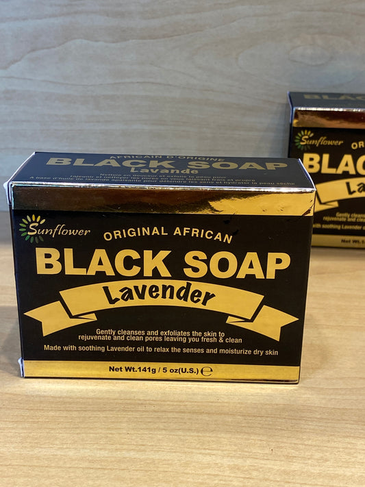 Sunflower Original African Black Soap Lavender