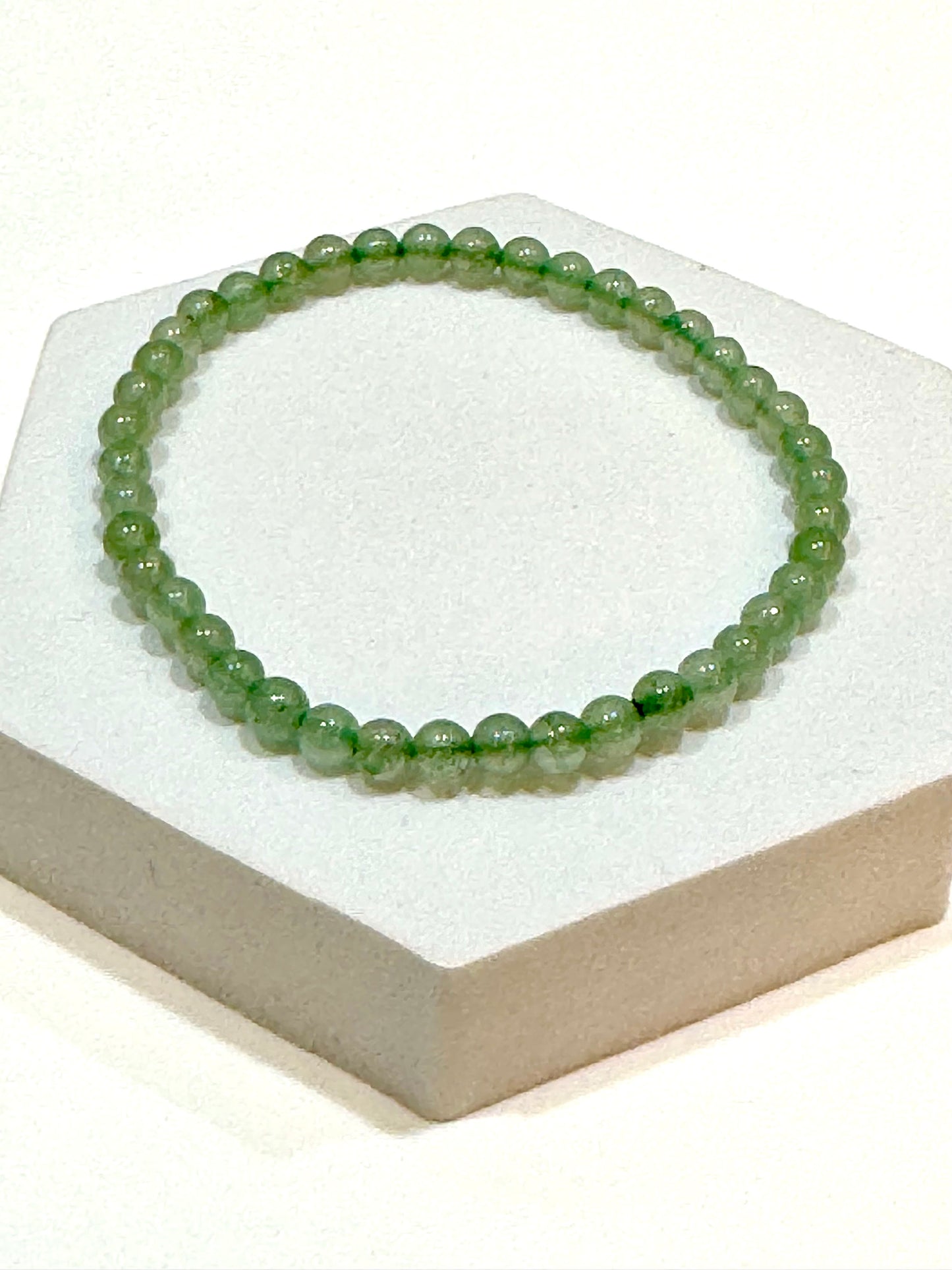 Green Aventurine Beaded Gemstone Bracelet 4mm