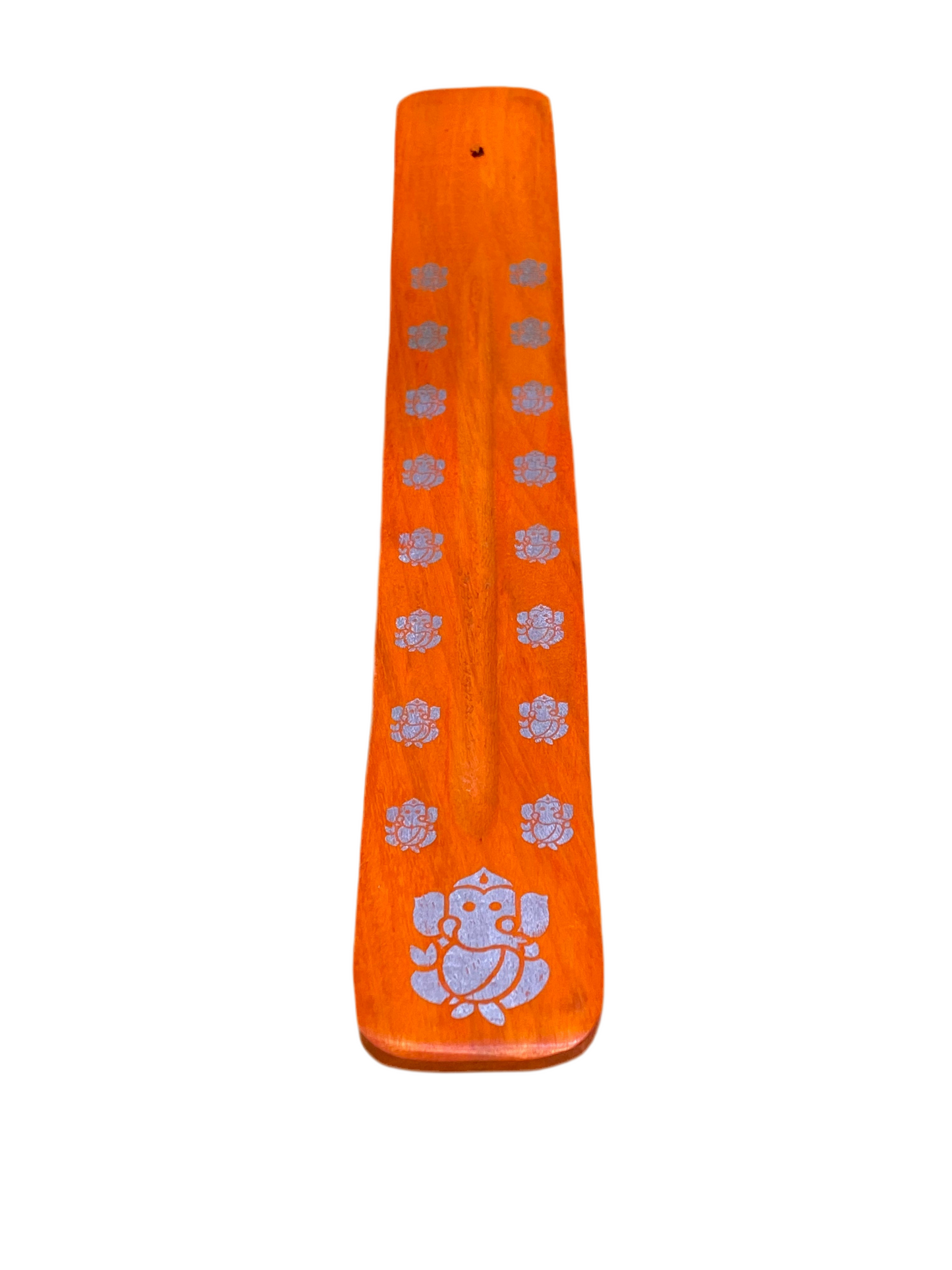Wooden Incense Stick Holder Ganesha Orange