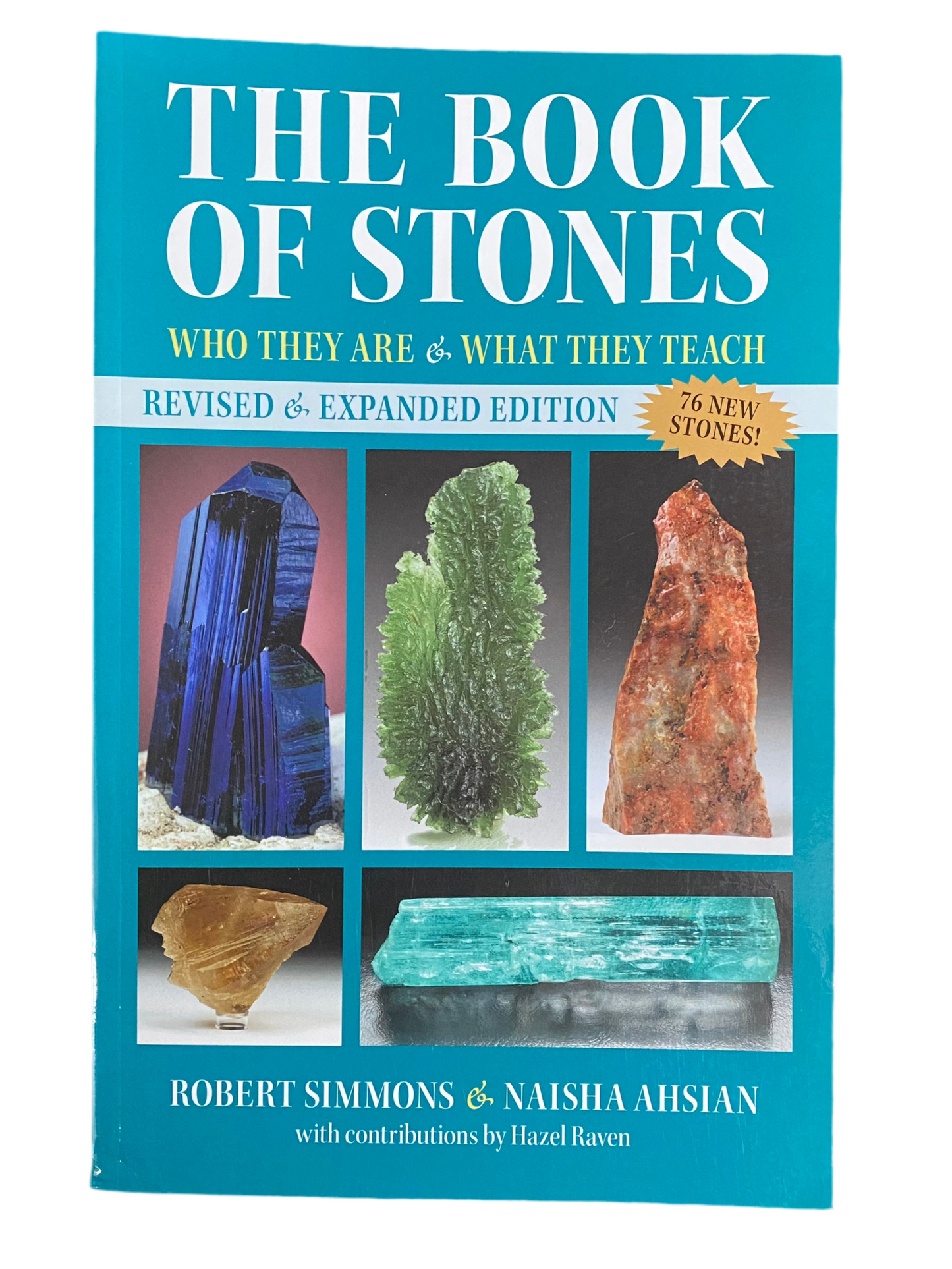 The Book of Stones by Robert Simmons & Naisha Ahsian, cover with crystal images.