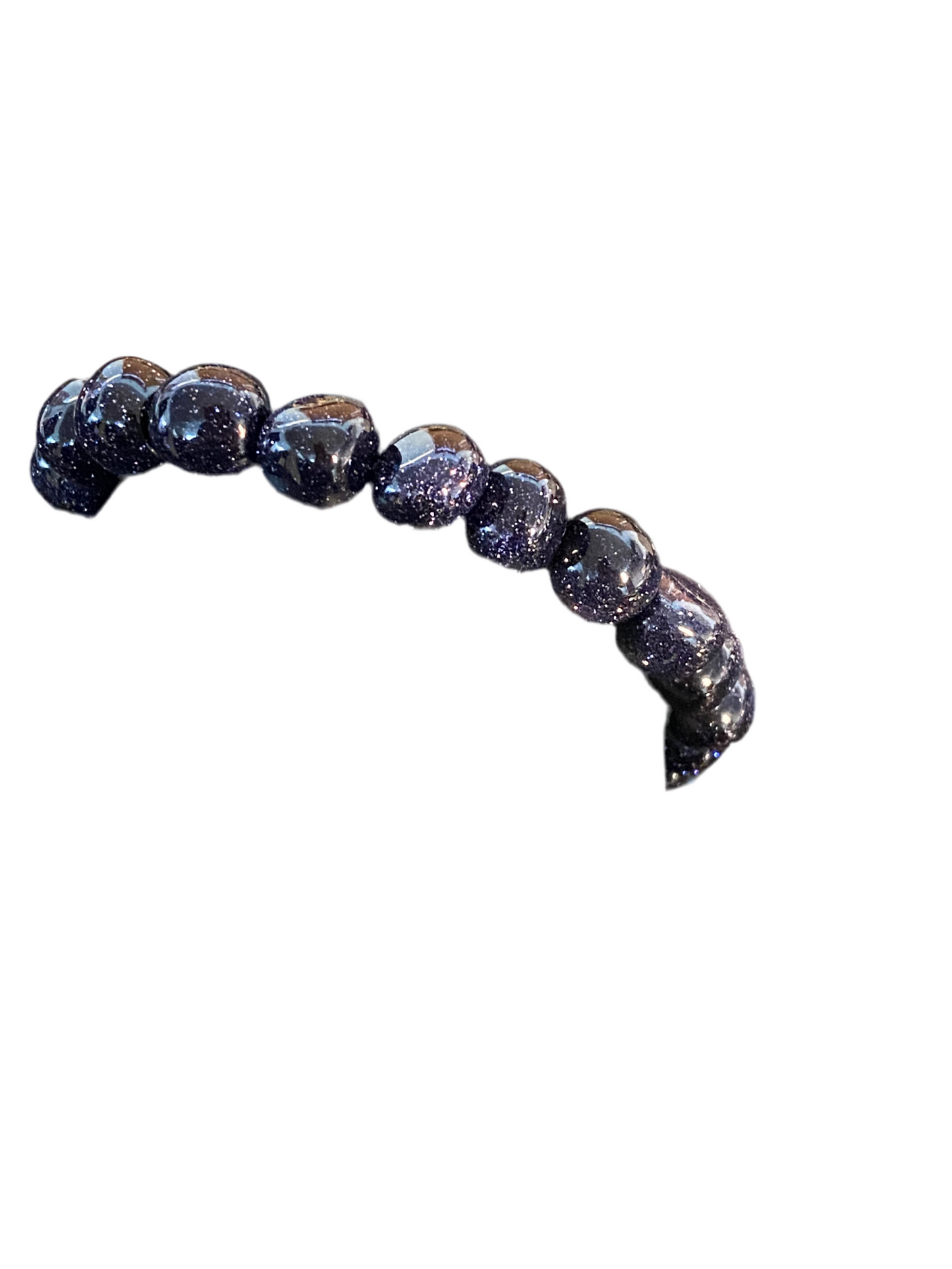 Blue Goldstone Beaded String Bracelet