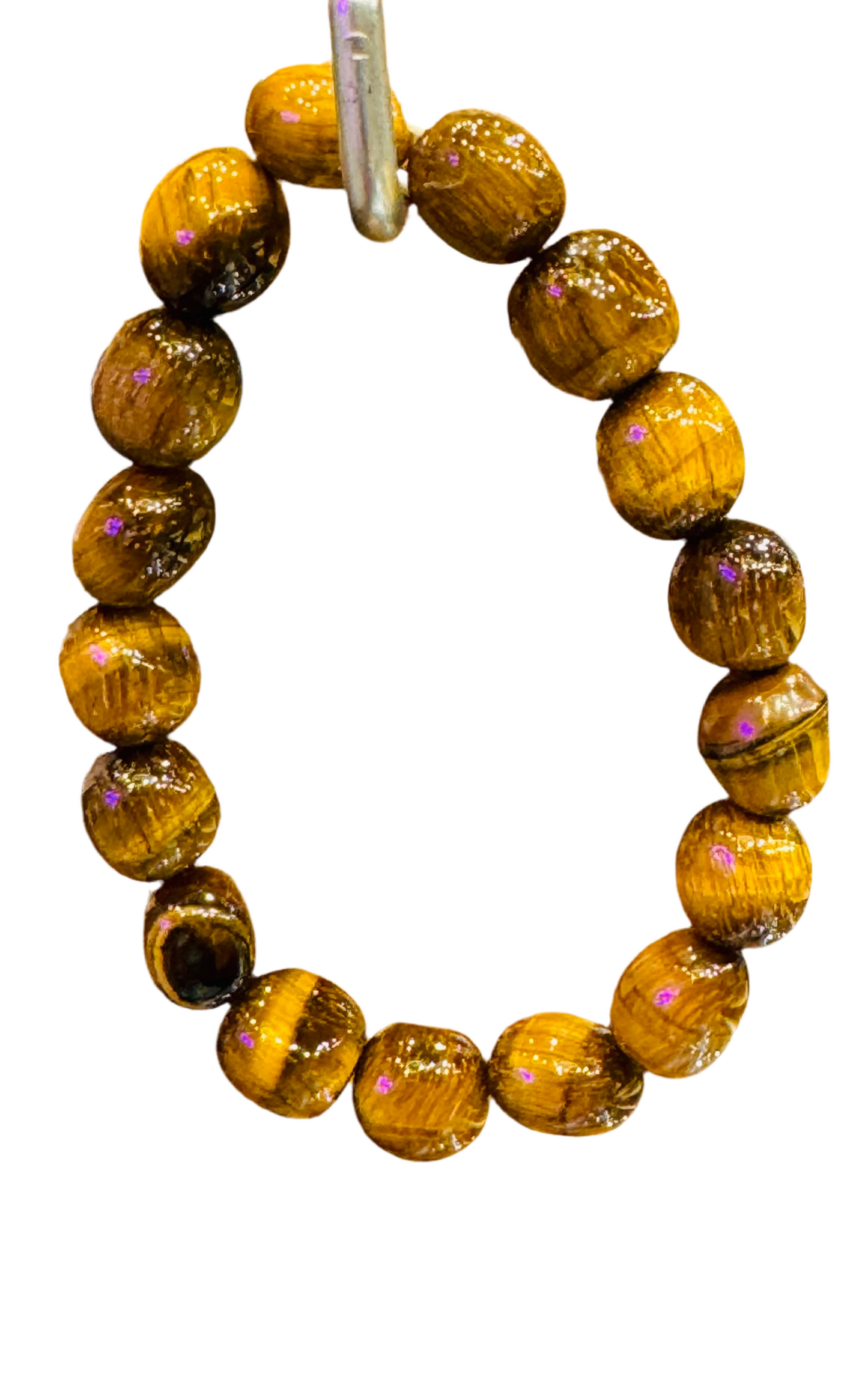 Natural Tigers Eye Nugget Polished Beaded Bracelet