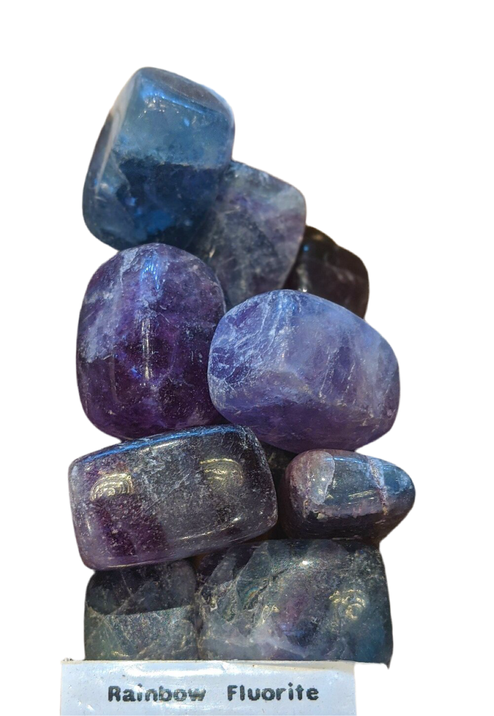 Rainbow Fluorite Tumbled Stone, large, for clarity and harmony.