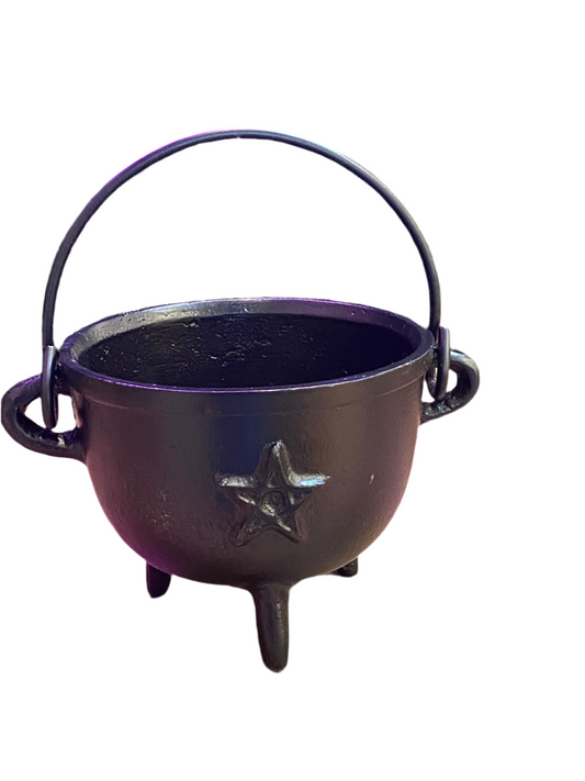 Pentagram Cast Iron Cauldron